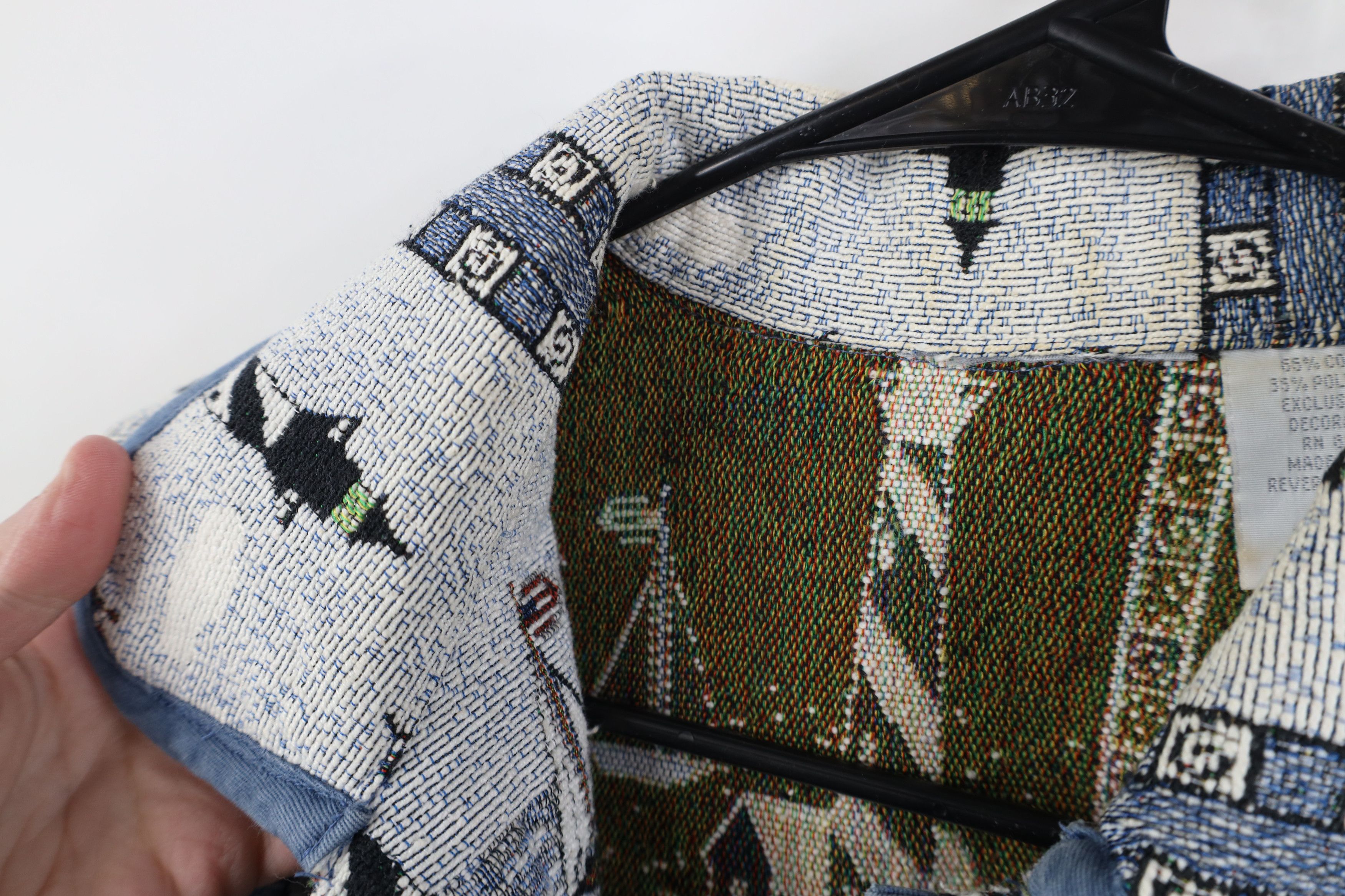 Vintage Vintage 90s Streetwear Lighthouse Needlepoint Jacket Size M / US 6-8 / IT 42-44 - 11 Thumbnail