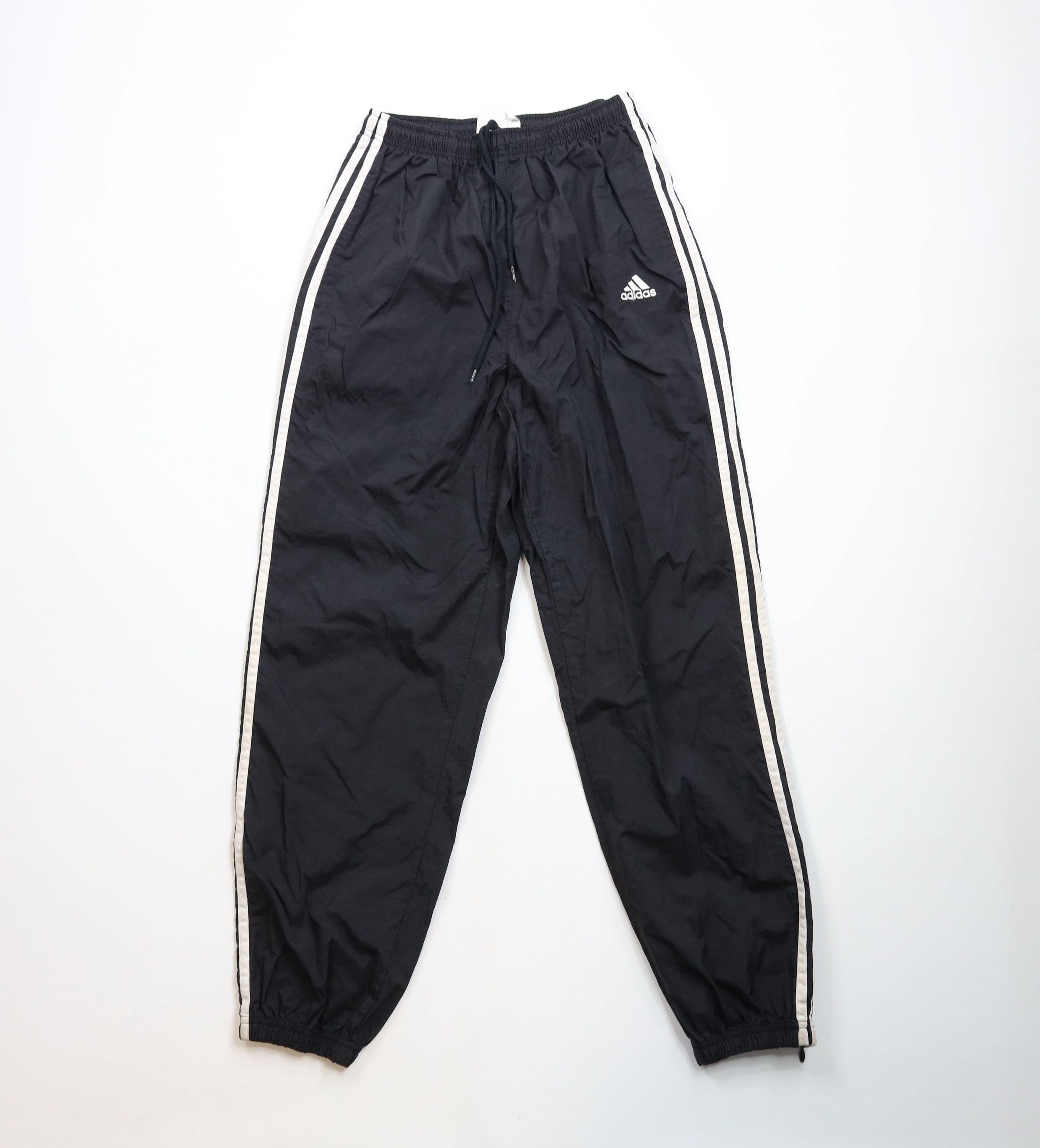 Adidas × Vintage Vintage 90s Adidas Striped Windbreaker Joggers Pants Black Size US 36 / EU 52 - 1 Thumbnail