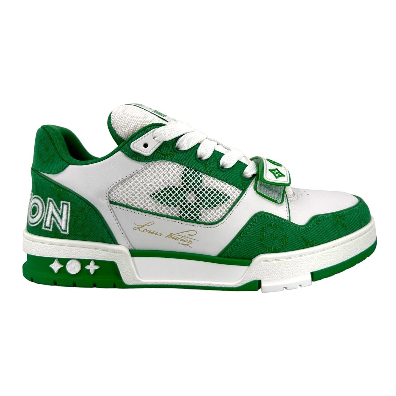 Louis Vuitton LV Trainer Strap Monogram Denim Green White Size US 9 / EU 42 - 1 Thumbnail