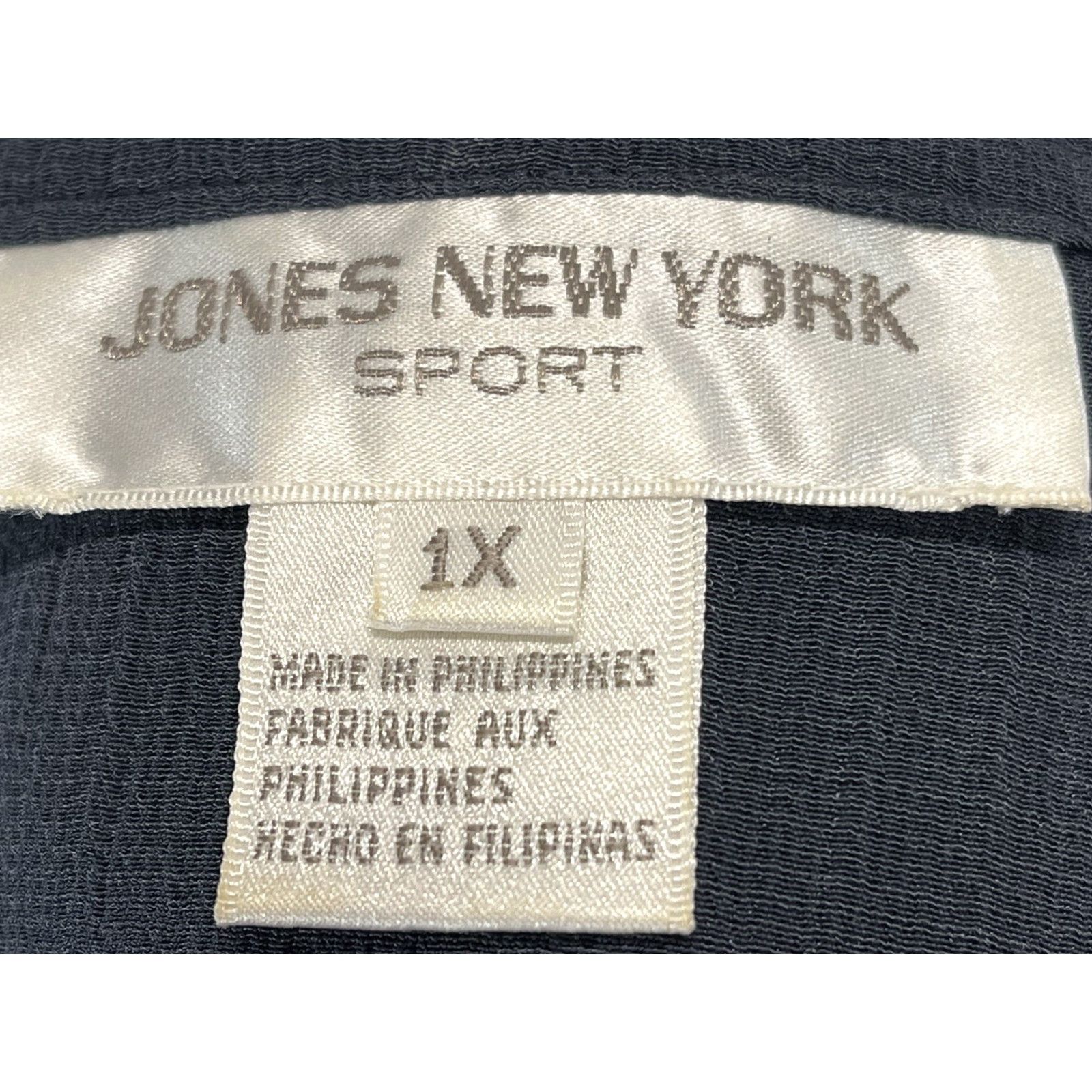 Jones New York VINTAGE Jones New York Blouse Tunic Shirt 1X Plus Gray/Blue Pockets 90s Lagenlook Women Mens? Size XL / US 12-14 / IT 48-50 - 6 Thumbnail