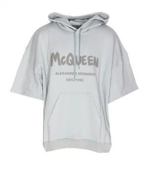 Alexander McQueen o1y1024 Hooded Sweatshirt In Light Grey Size US XL / EU 56 / 4 - 1 Thumbnail
