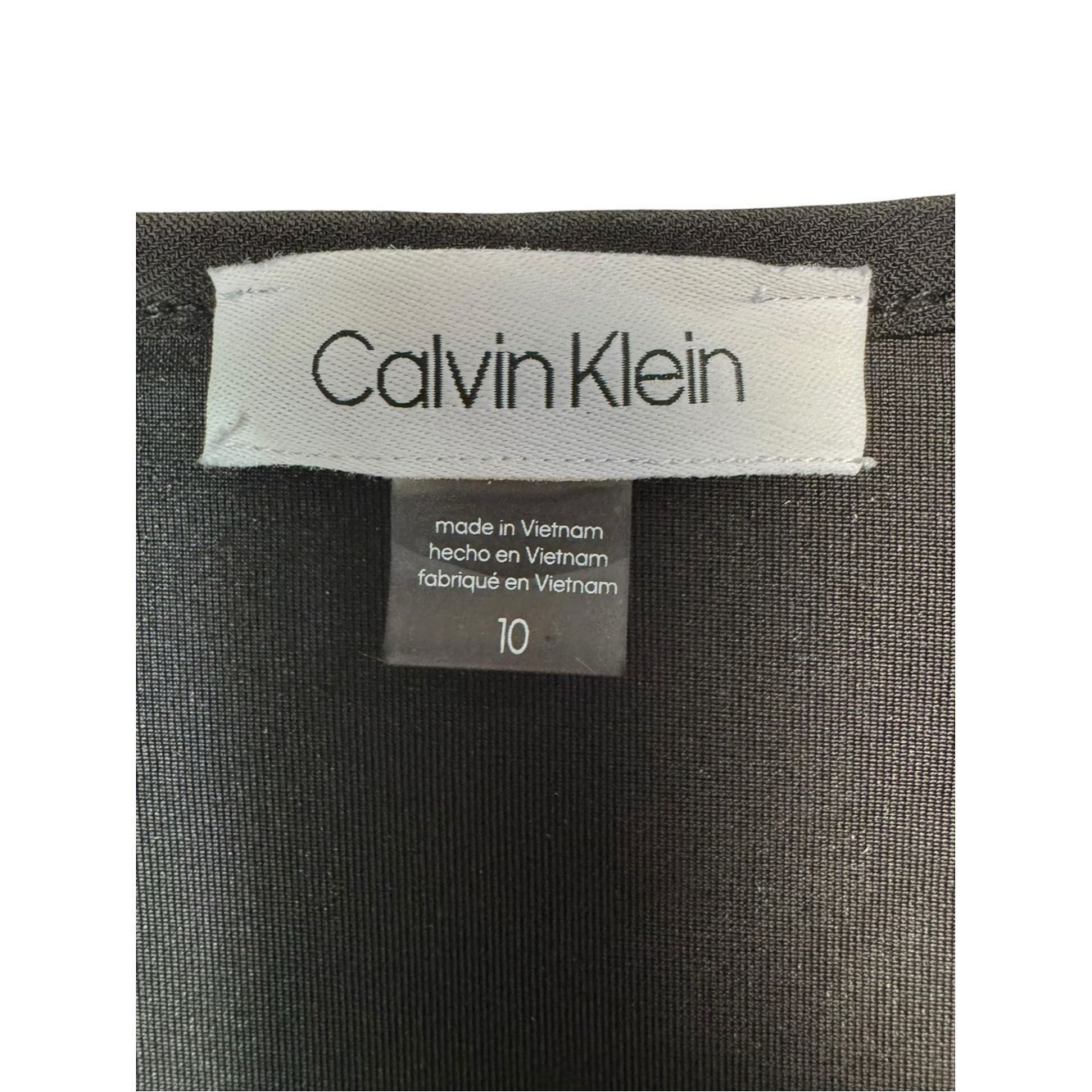 Calvin Klein Calvin Klein Black Velvet Wrap Jumpsuit with Tie Waist Size Size 32" / US 10 / IT 46 - 5 Thumbnail