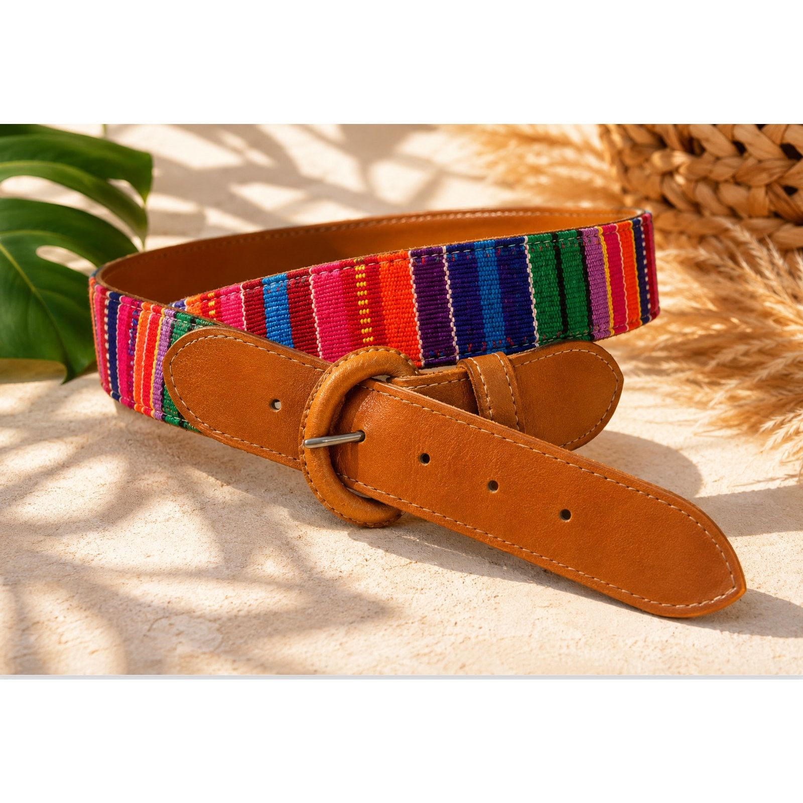 Other Colorful Woven Guatemalan S Concho Belt RainbowWoodstock Size ONE SIZE - 1 Thumbnail