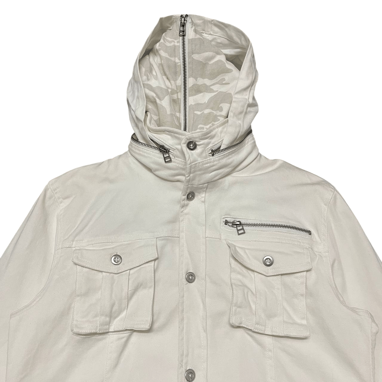 In The Attic Vintage In The Attic Double Hooded Button Full Zipper Jacket Size US L / EU 52-54 / 3 - 2 Thumbnail