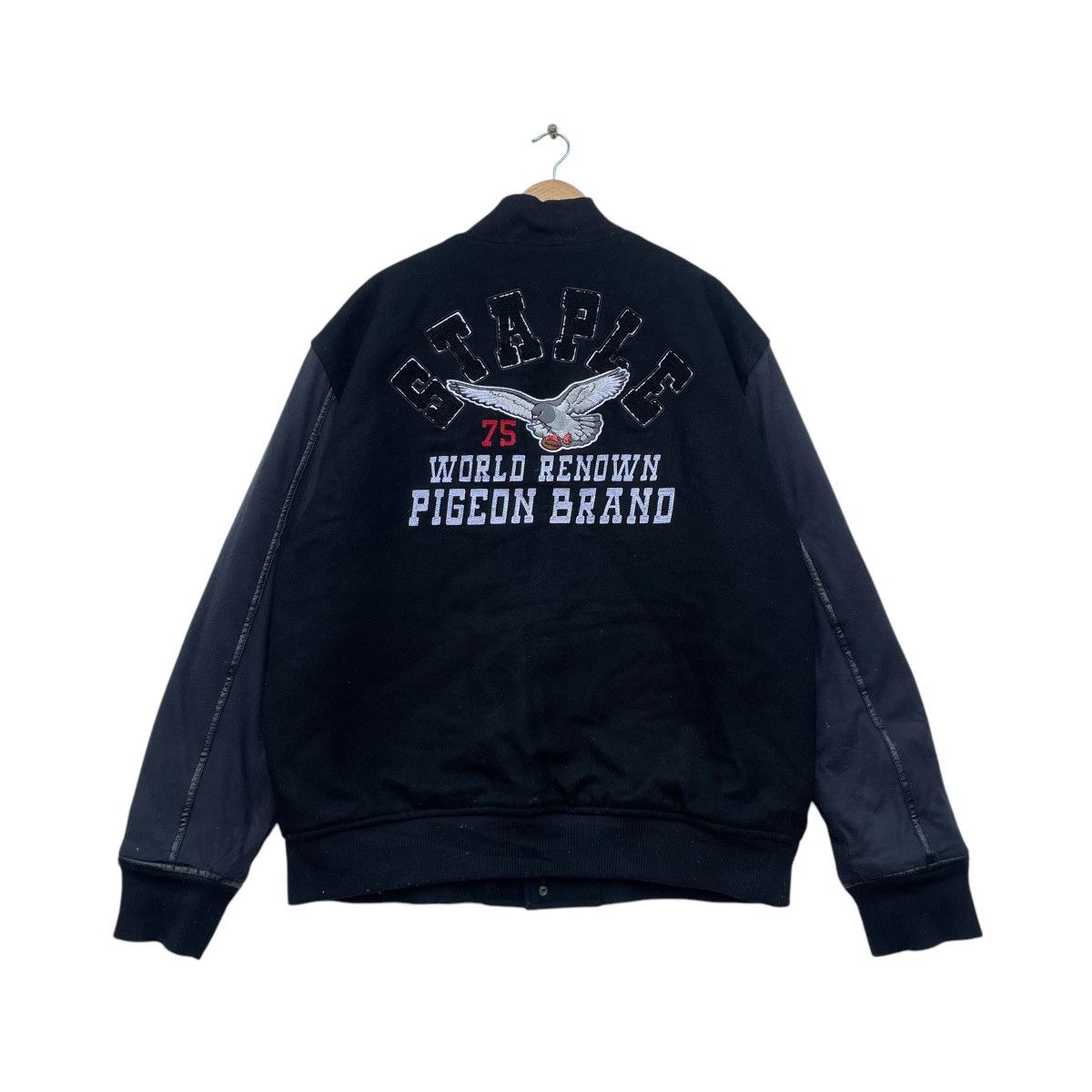 Staple 💥 Staple World Renowned Pigeon Brand Bomber Varsity Jacket Size US XL / EU 56 / 4 - 2 Thumbnail