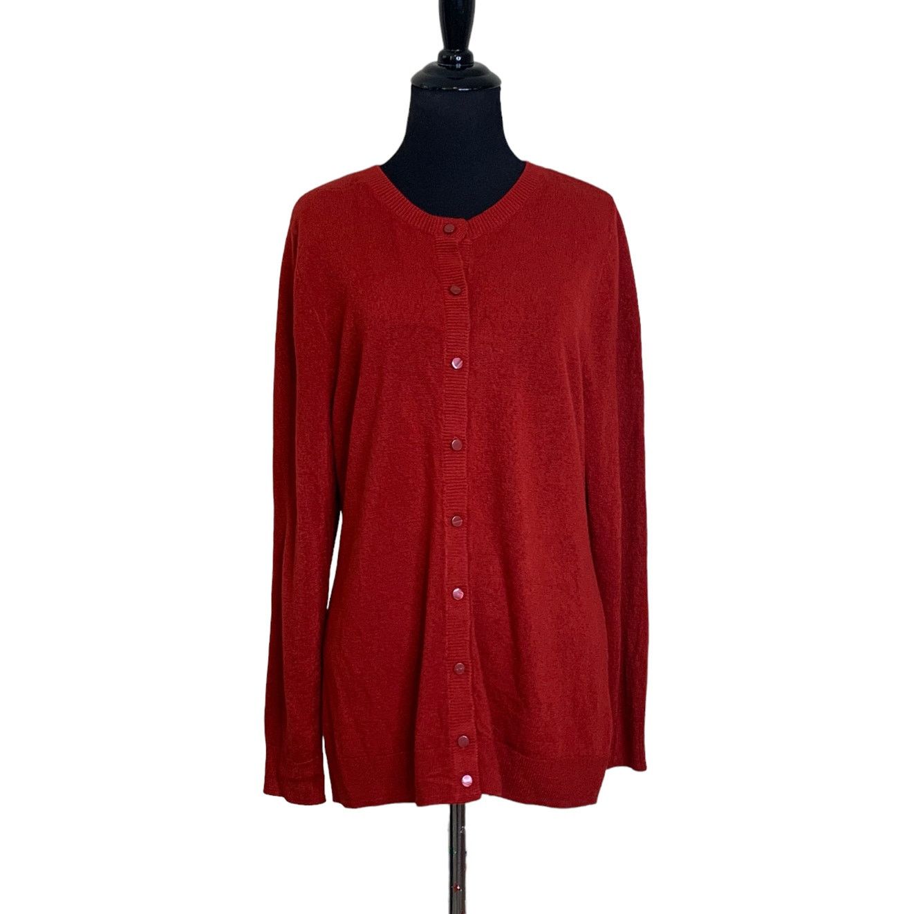 Croft & Barrow Croft & Barrow red long sleeves cardigan sweater size M Size M / US 6-8 / IT 42-44 - 1 Thumbnail