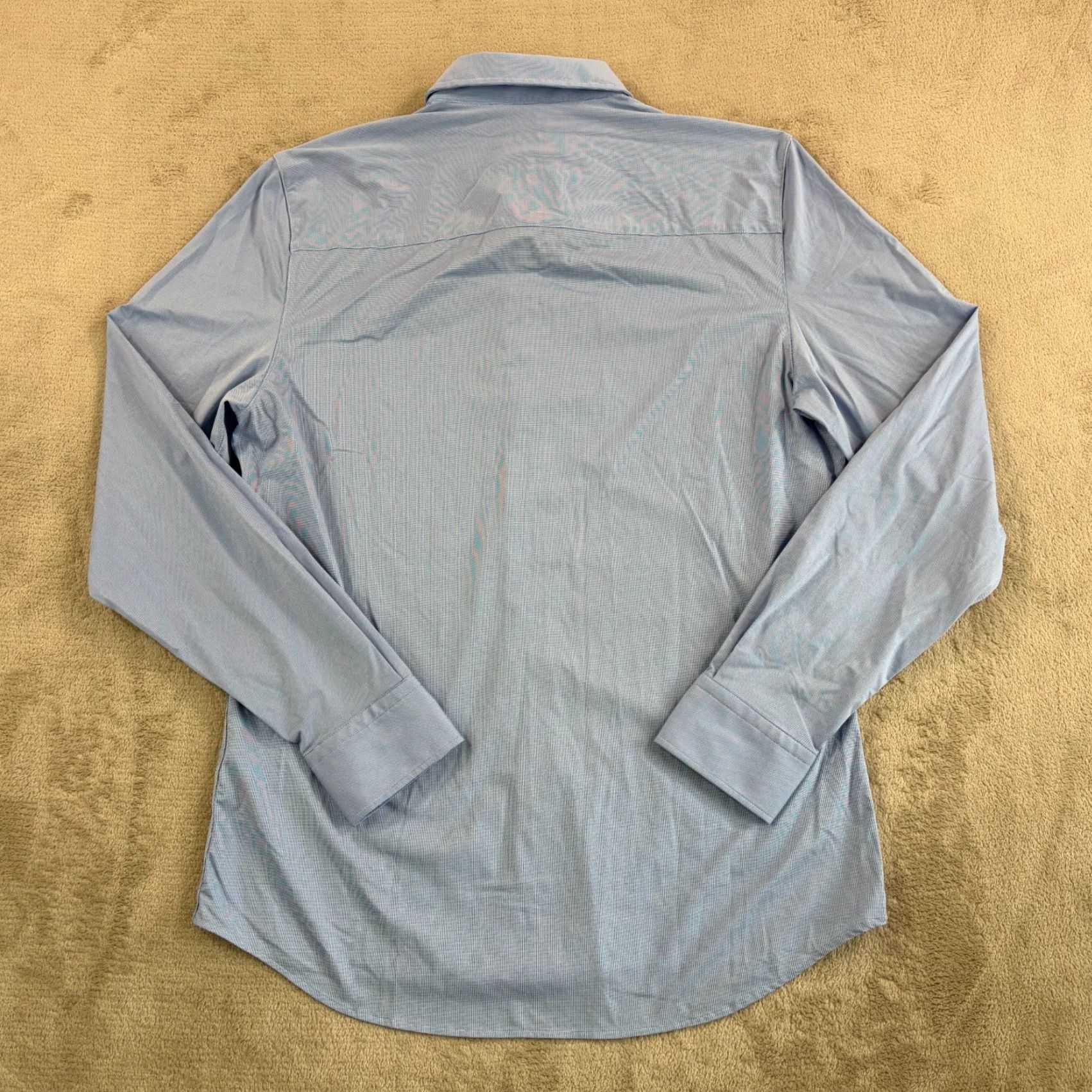 Rhone Rhone Commuter Classic Fit Performance Shirt Blue Men M Slimming Stretch All Seasons Button-Up Casual Workwear classic Rhone Size US M / EU 48-50 / 2 - 5 Thumbnail