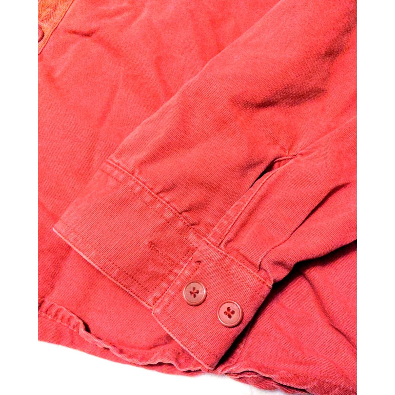 Vintage Northcrest Red Twill Button-Down Shirt 2XLT Mens Stock Heavy Cotton Regular Fit Button-Up Casual Size US XXL / EU 58 / 5 - 2 Thumbnail