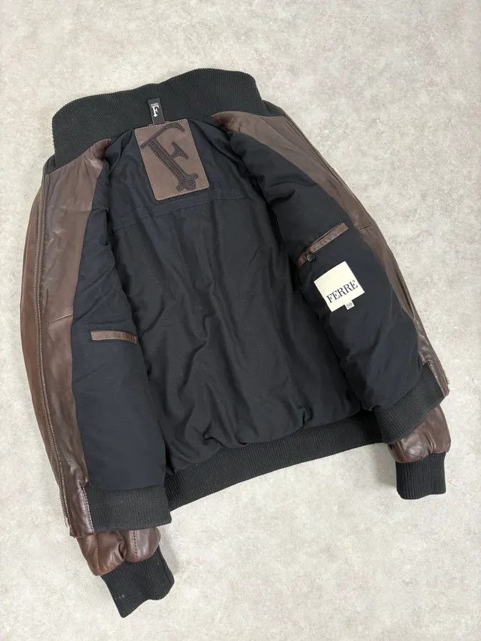 Gianfranco Ferre FW2008 Gianfranco Ferré Brown Quilted Bomber Leather Jacket Size US M / EU 48-50 / 2 - 7 Thumbnail
