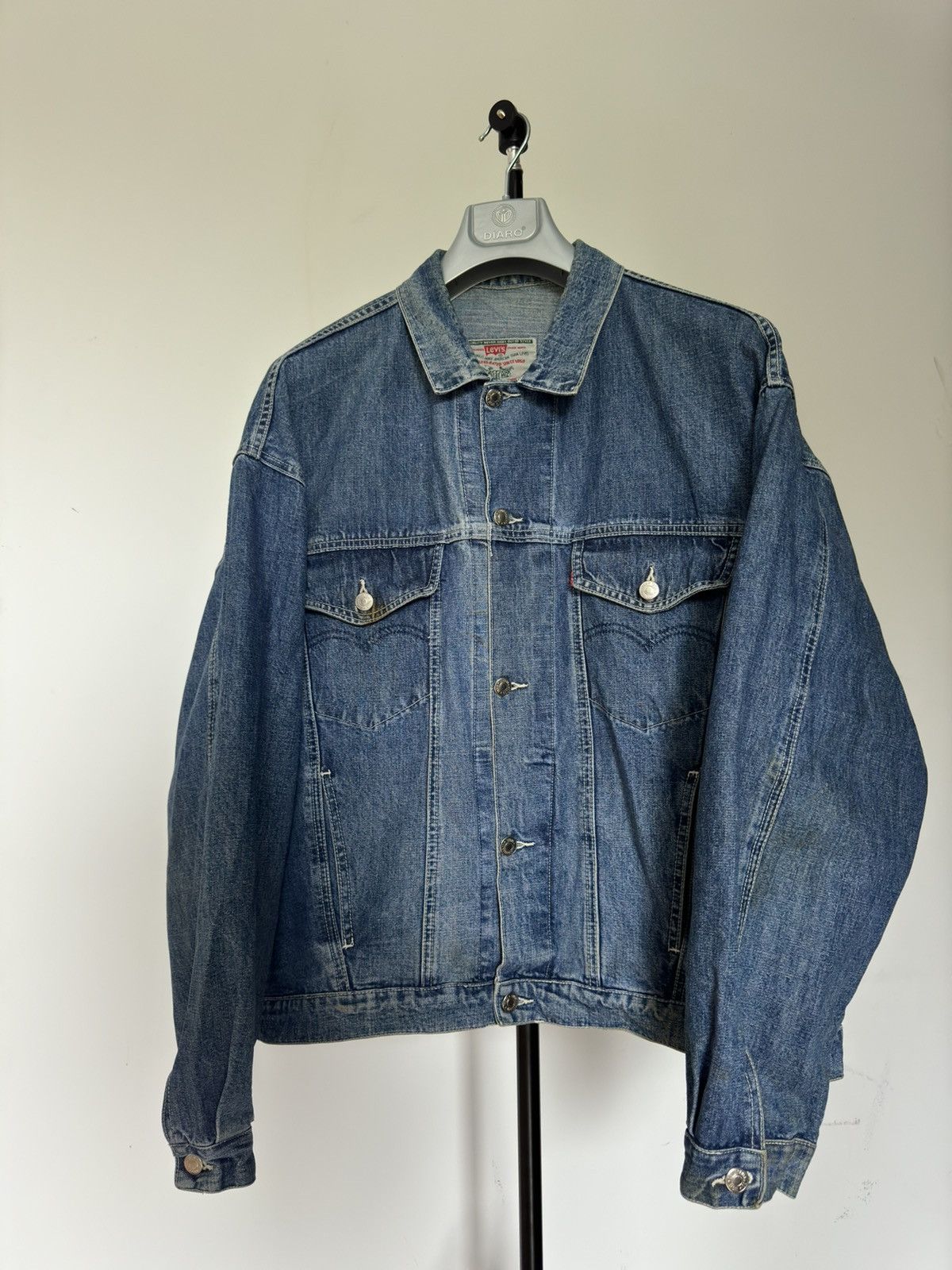 Levi's Vintage 1970 LEVIS Light Denim Jean Jacket Size US XL / EU 56 / 4 - 2 Thumbnail