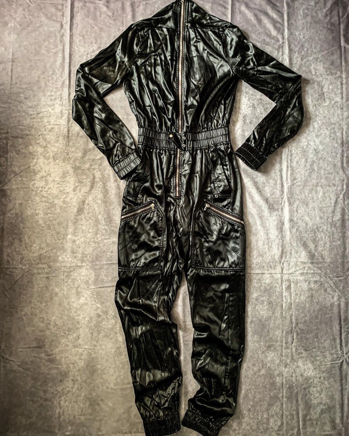 image of Rick Owens Performa F/w 20 Satin Jumpsuit in Black, Women's (Size 27)