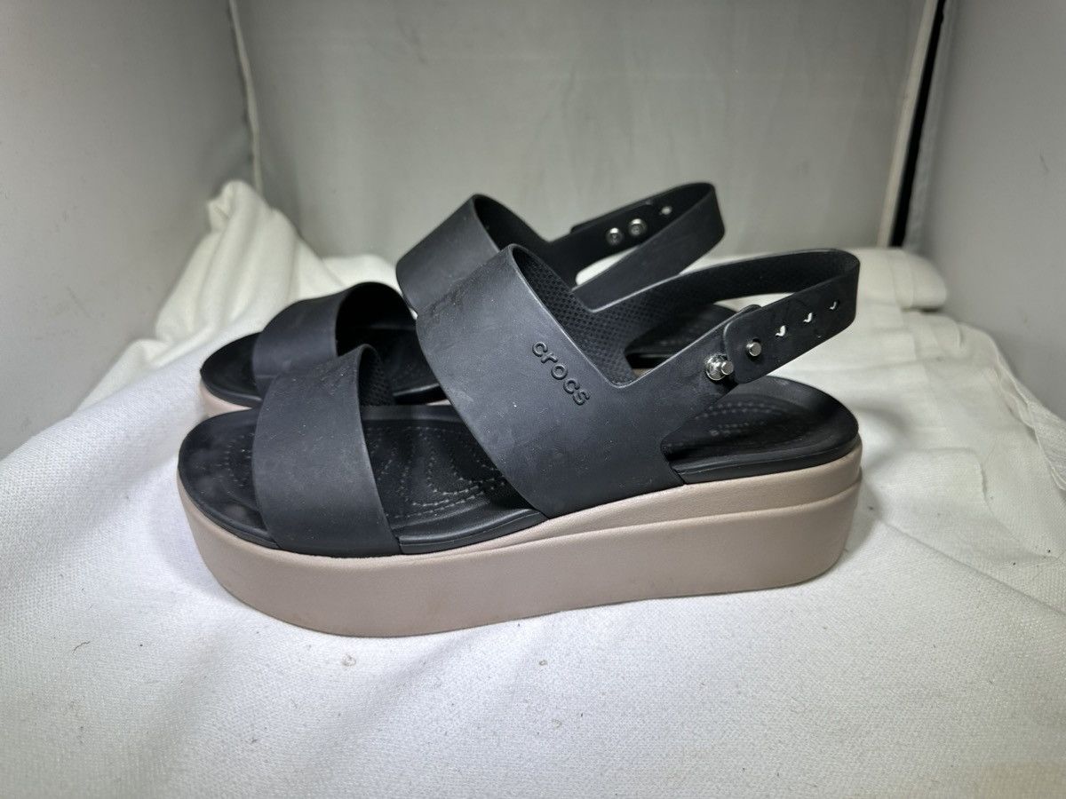Crocs Crocs Brooklyn Low Wedge Sandals Black Comfort Women's 7 Size US 7 / IT 37 - 1 Thumbnail