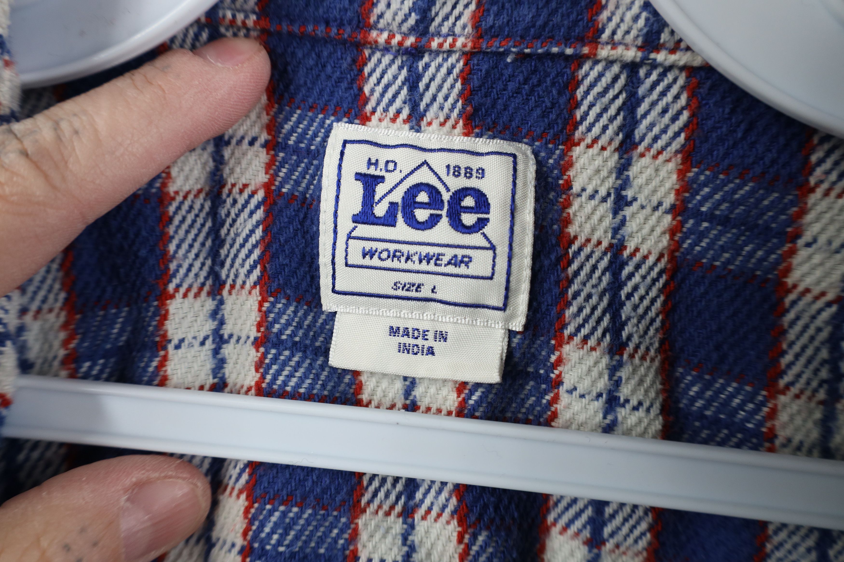 Lee Vintage 90s Y2K Lee Workwear Flannel Shirt Jacket Plaid Size US L / EU 52-54 / 3 - 8 Thumbnail