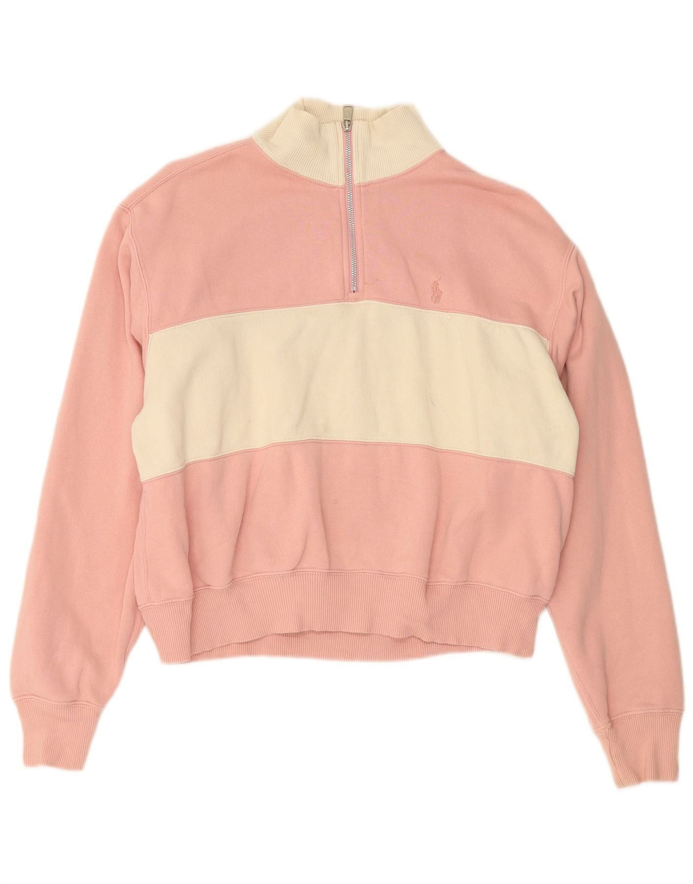 Polo Ralph Lauren Womens Overd Sweatshirt Jumper UK 16 Large Pink Size XL / US 12-14 / IT 48-50 - 1 Thumbnail