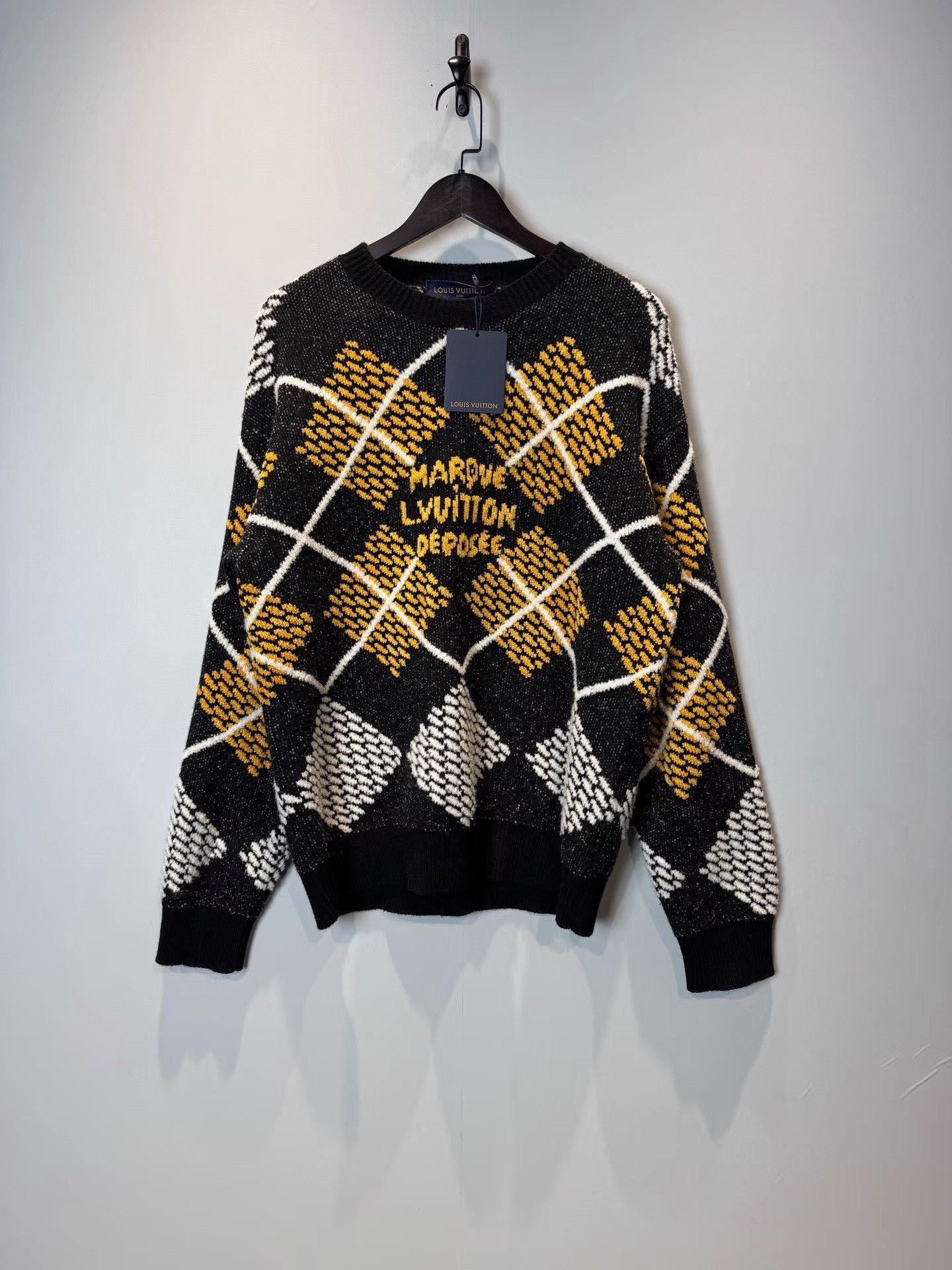 Louis Vuitton Louis Vuitton SS25 Damier Letter Wool Knit Sweater K36 Size US L / EU 52-54 / 3 - 1 Thumbnail