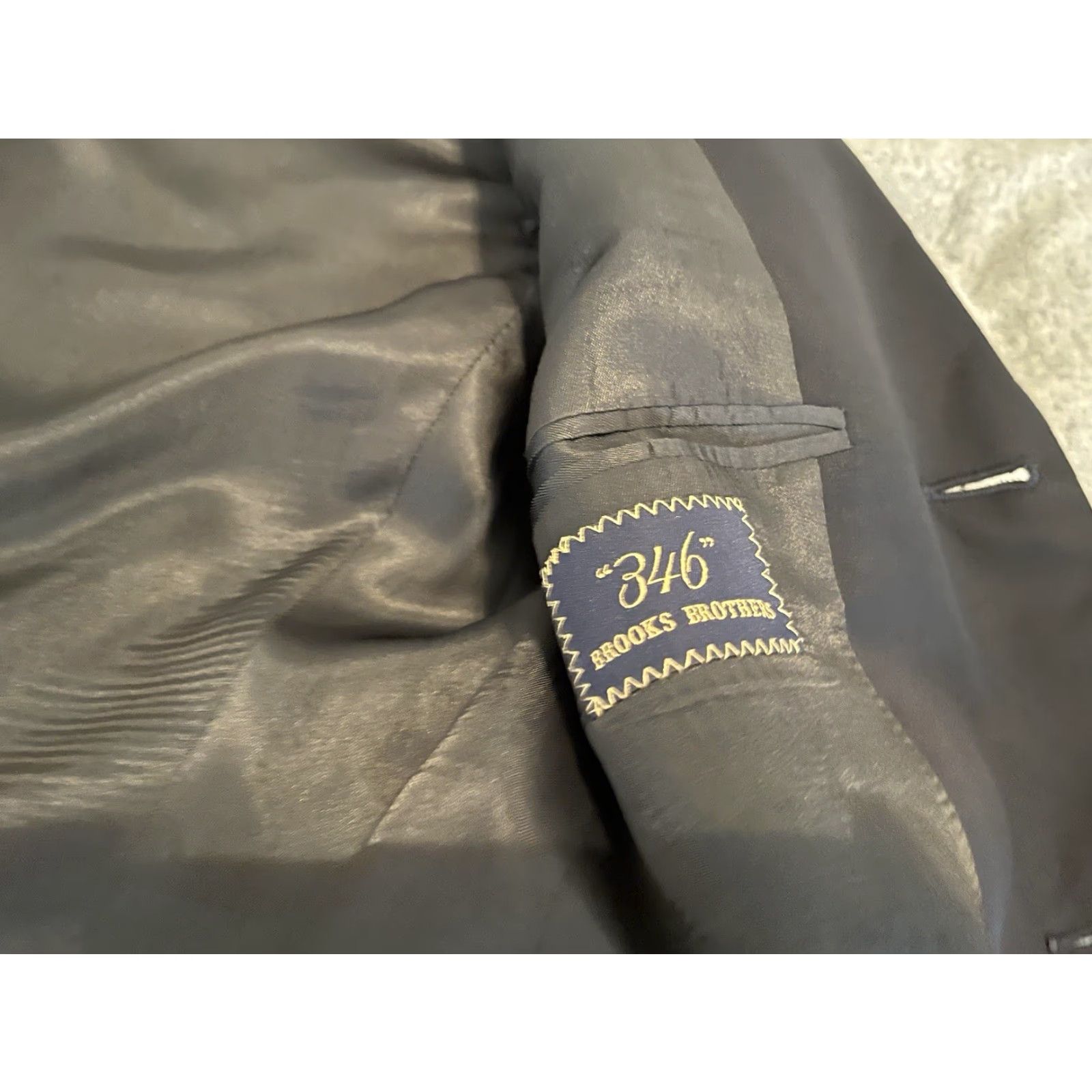 Brooks Brothers Brooks Brothers Blazer Jacket 3 Button Wool Black 38R Mens Coat Sport Coat Size 38R - 3 Thumbnail