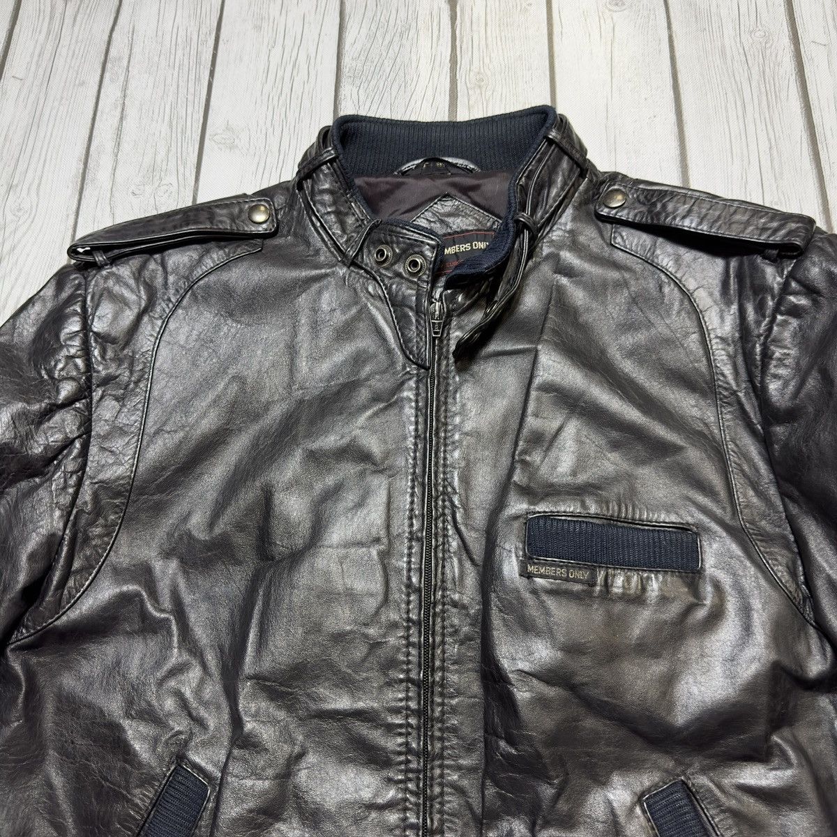 Members Only × Vintage Vintage Members Only leather jacket Size US L / EU 52-54 / 3 - 3 Thumbnail