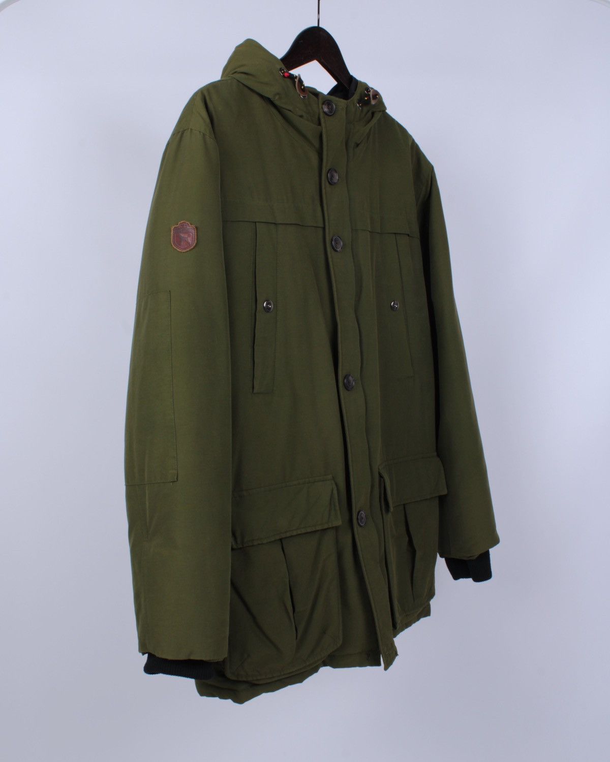 ONE TRUE SAXON Down Feather Green Khaki Parka Jacket