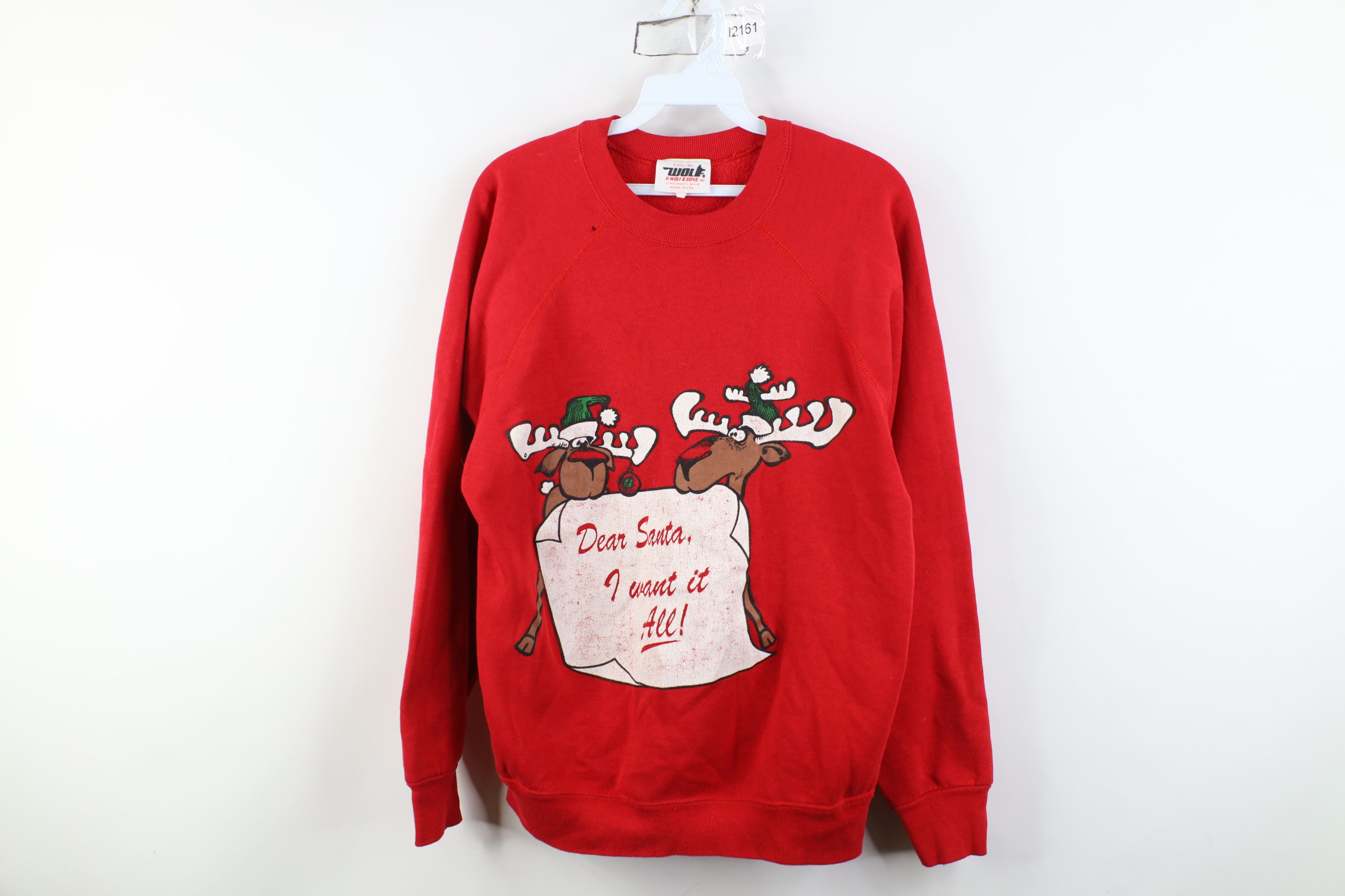 Vintage Vintage 70s 80s Christmas Santa I Want It All Sweatshirt USA Size M / US 6-8 / IT 42-44 - 1 Thumbnail