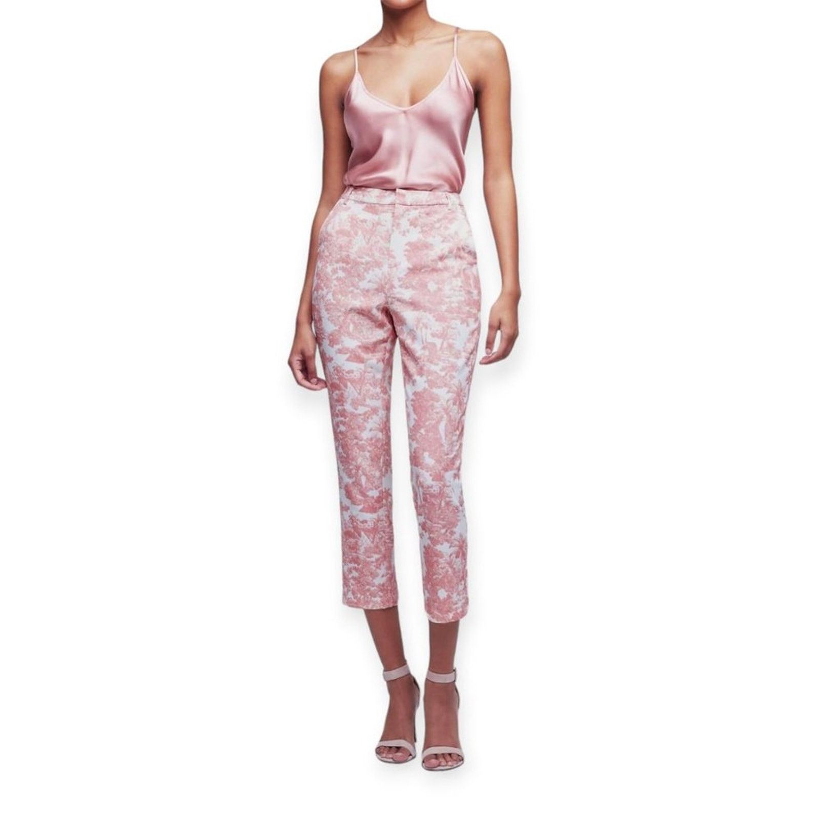 L'AGENCE L'Agence Ludivine Rose Floral Trouser Size 4 Cropped Size 27" / US 4 / IT 40 - 14 Thumbnail