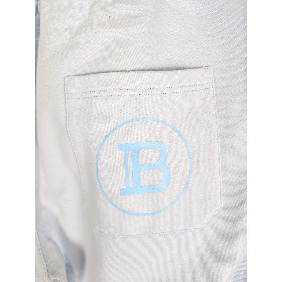 Balmain o1rshd1 B Logo Jogger Short in Baby Blue Size US 32 / EU 48 - 17 Thumbnail