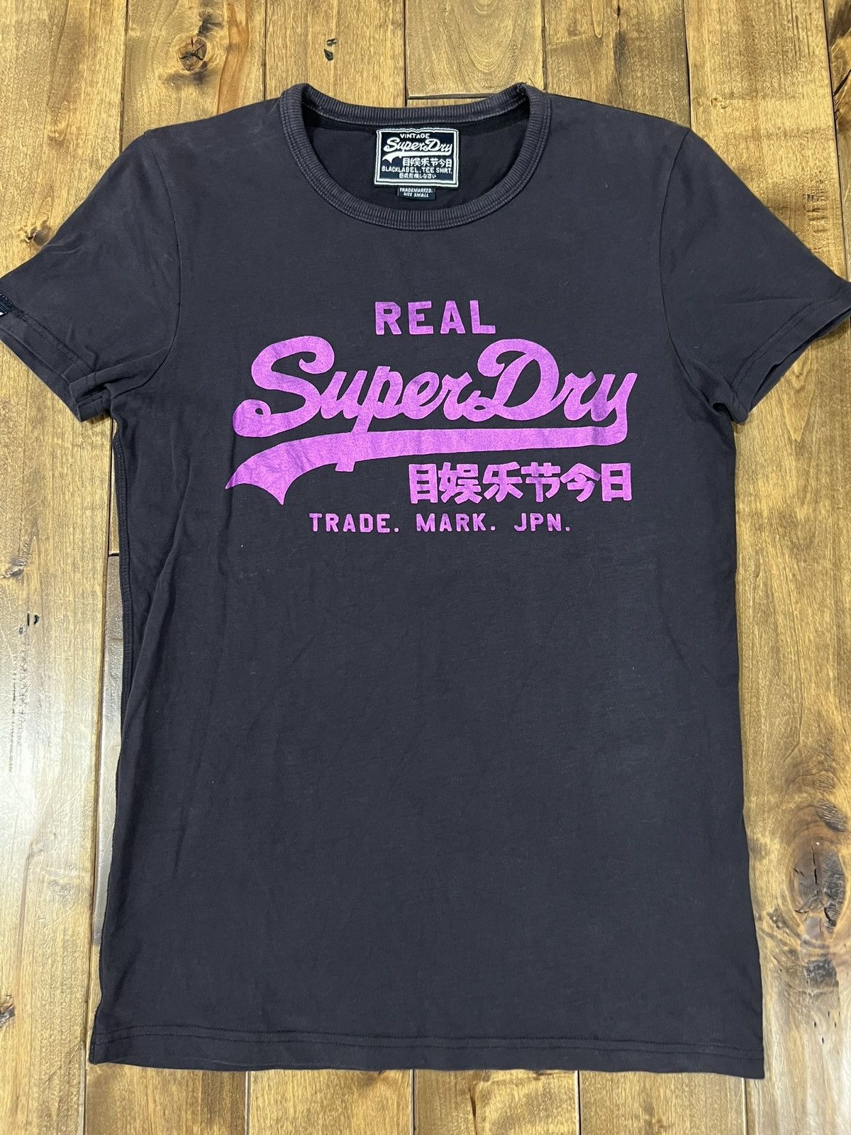 Japanese Brand × Superdry Super Dry Black Label Tee Shirt Size US S / EU 44-46 / 1 - 2 Thumbnail