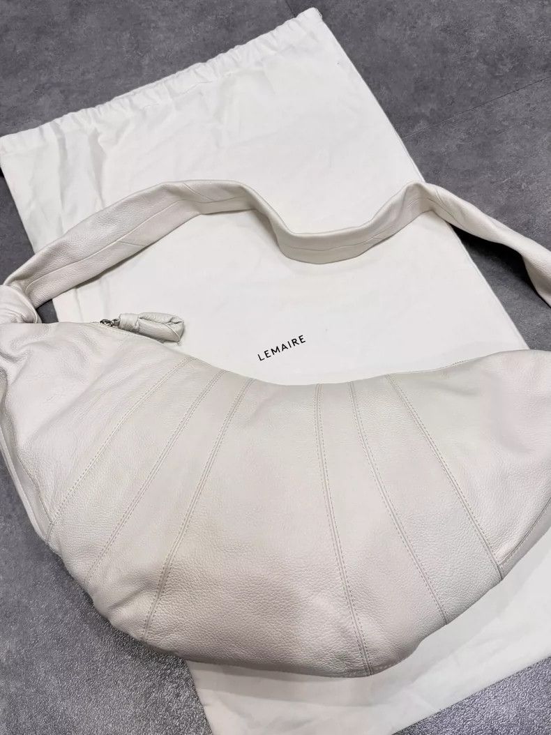 Lemaire Lemaire White Large Leather Horn Bag Size ONE SIZE - 6 Thumbnail