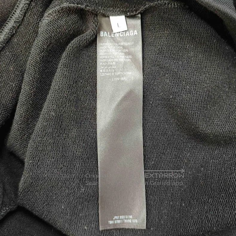 Balenciaga Black Hoodie with Front and Back Graffiti Logo