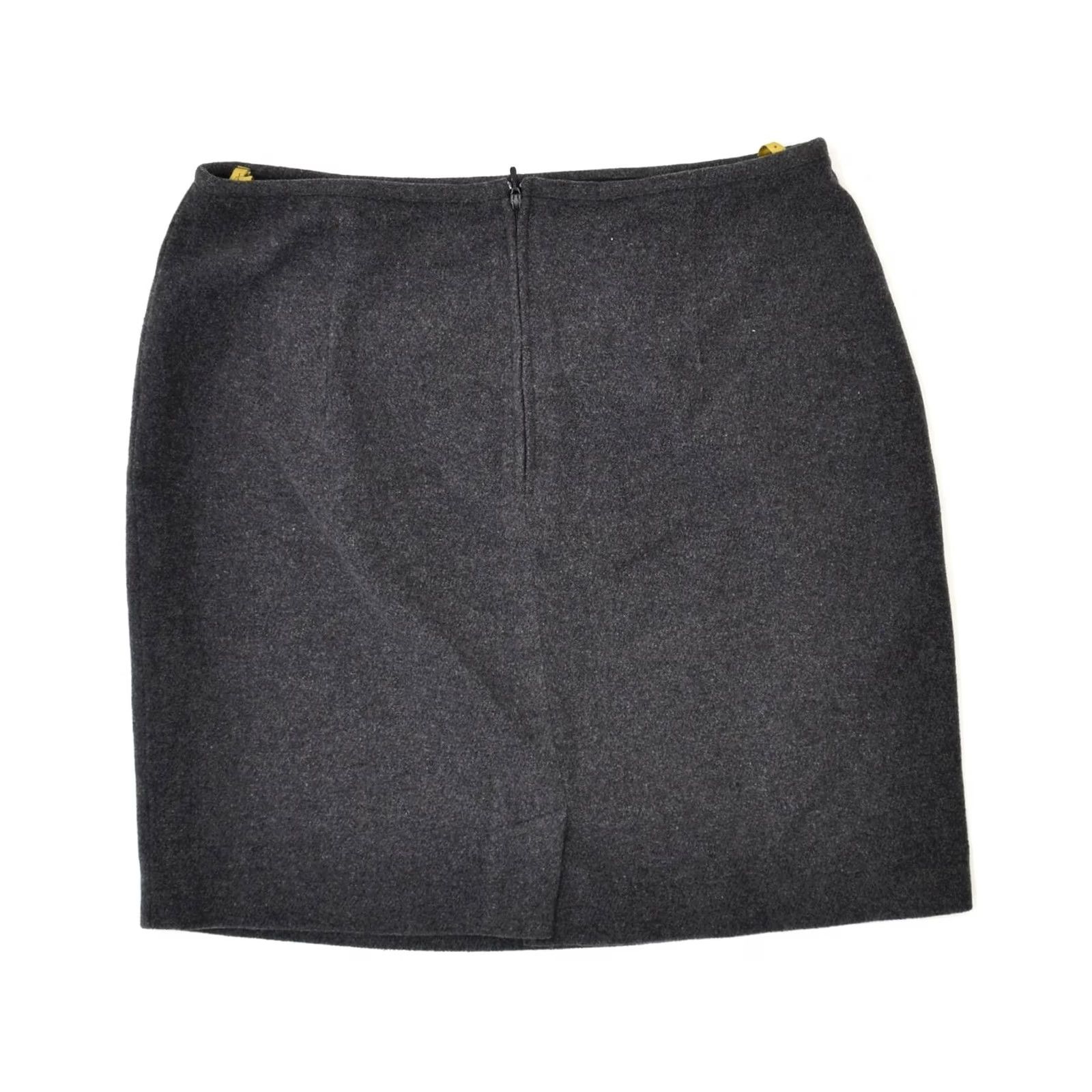 Vintage CLOUMOD Womens High Waist Pencil Skirt Grey Large W30 Polyester Size 36" / US 14 / IT 50 - 2 Thumbnail