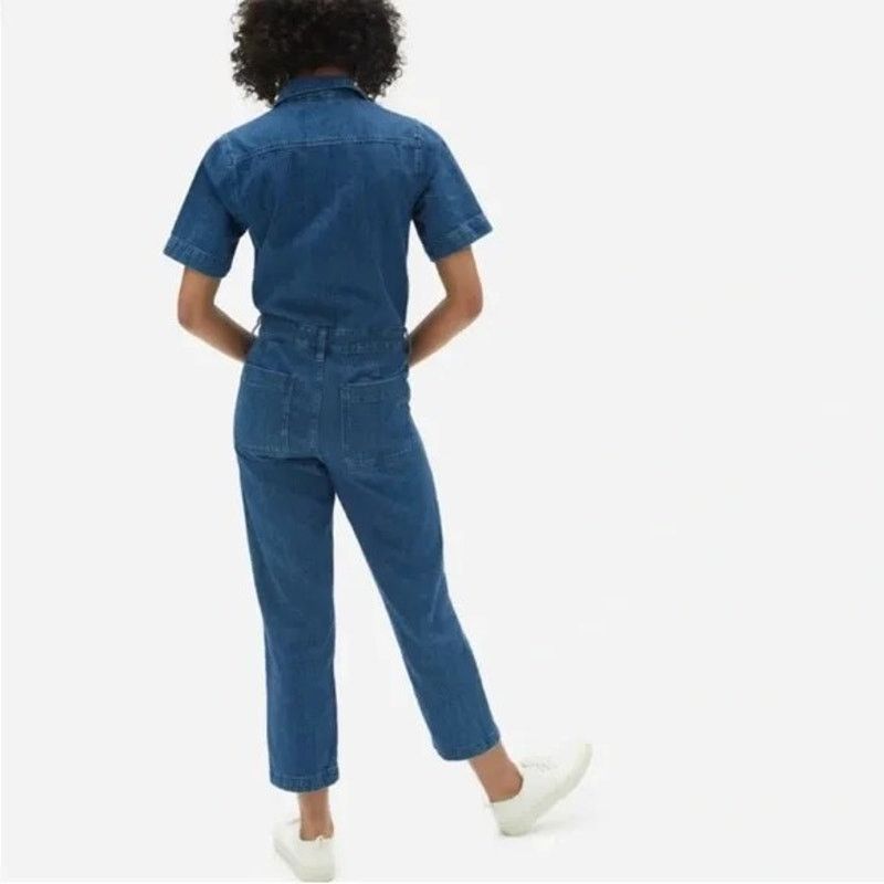 Everlane Everlane | The Short Sleeve Denim Coverall | Size 6 Size 28" / US 6 / IT 42 - 3 Thumbnail
