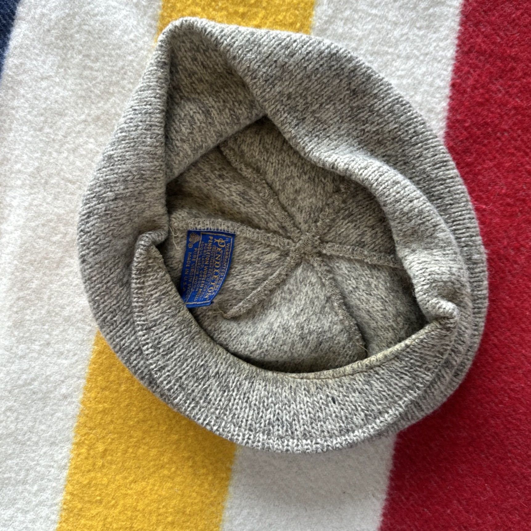 Pendleton Vintage Pendleton Newsboy Cap Wool Hat Mens Gray One Size USA Made Wool Cap - Newsboy/Flat Cap Mens USA 90s Style Size ONE SIZE - 6 Thumbnail