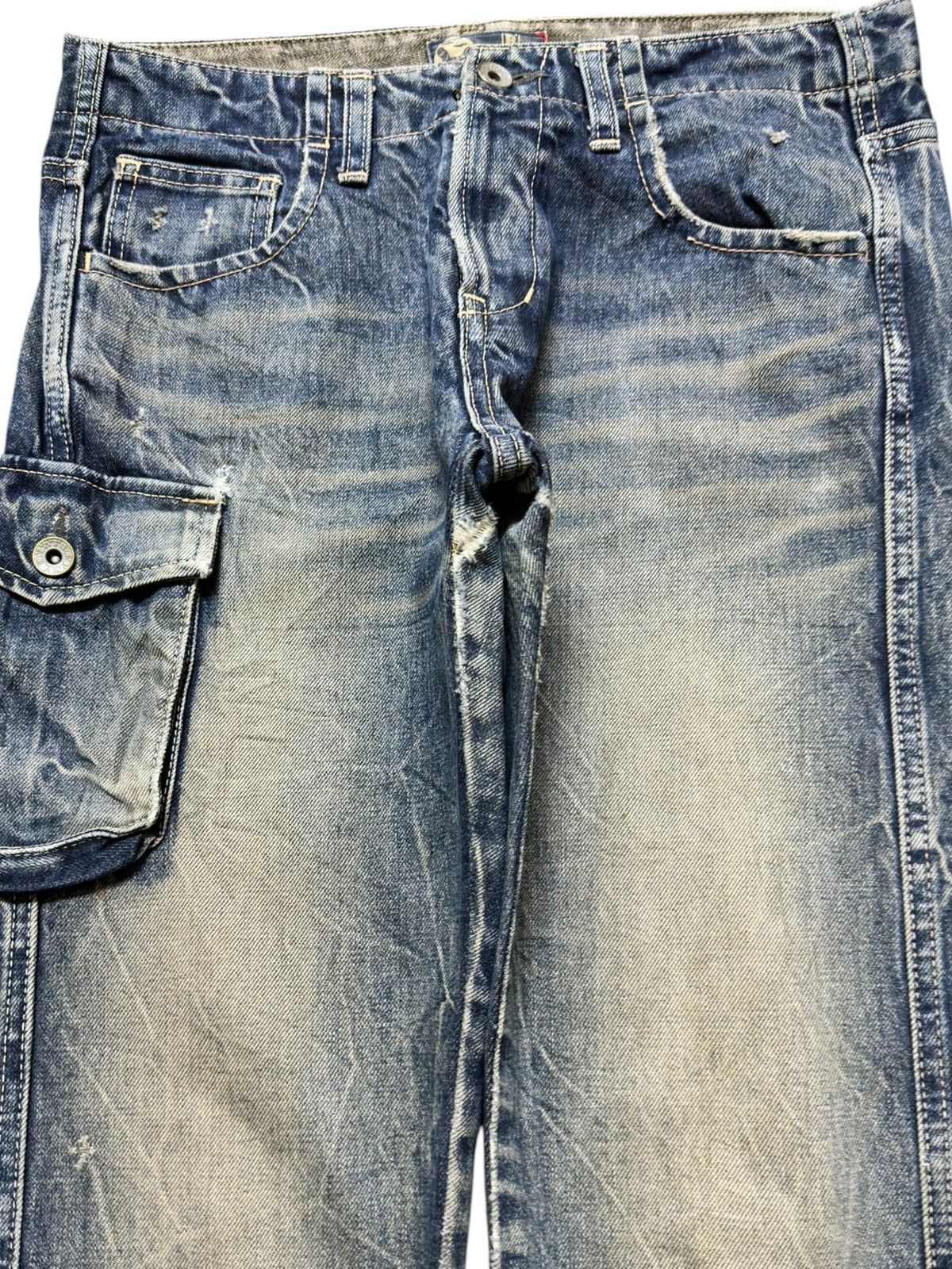 Japan Blue Vintage Blue Mudwash Cargo Tactical Thunderwash Denim Size US 30 / EU 46 - 2 Thumbnail