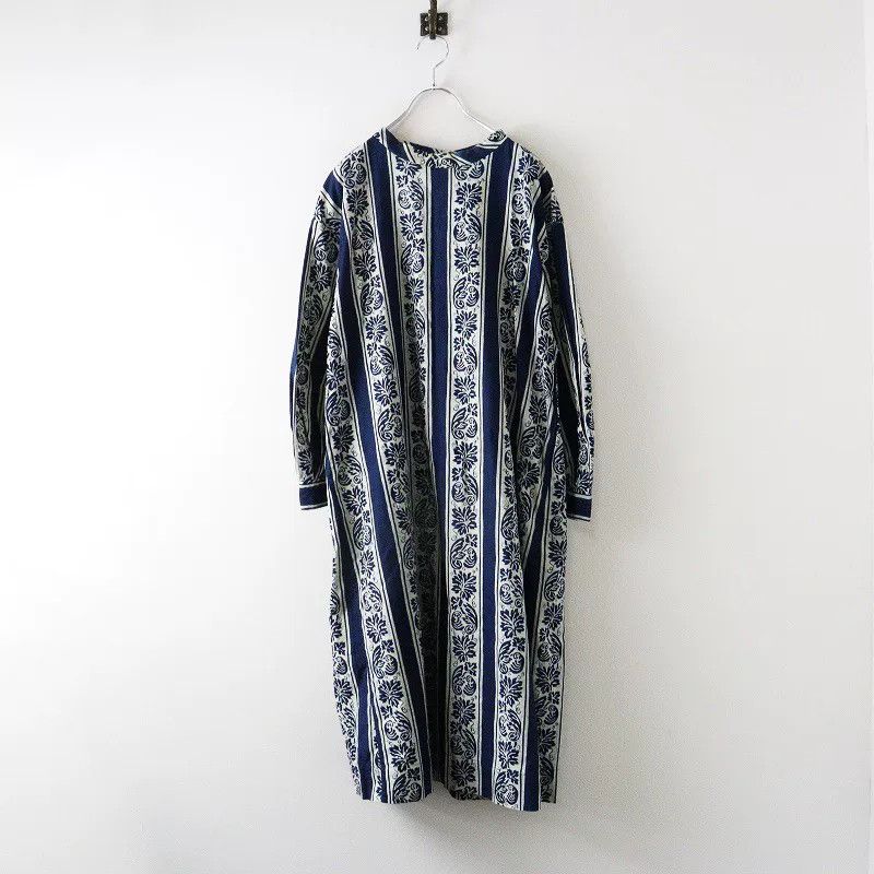 45rpm Blue Dyed Floral Long Dress Size M / US 6-8 / IT 42-44 - 1 Thumbnail
