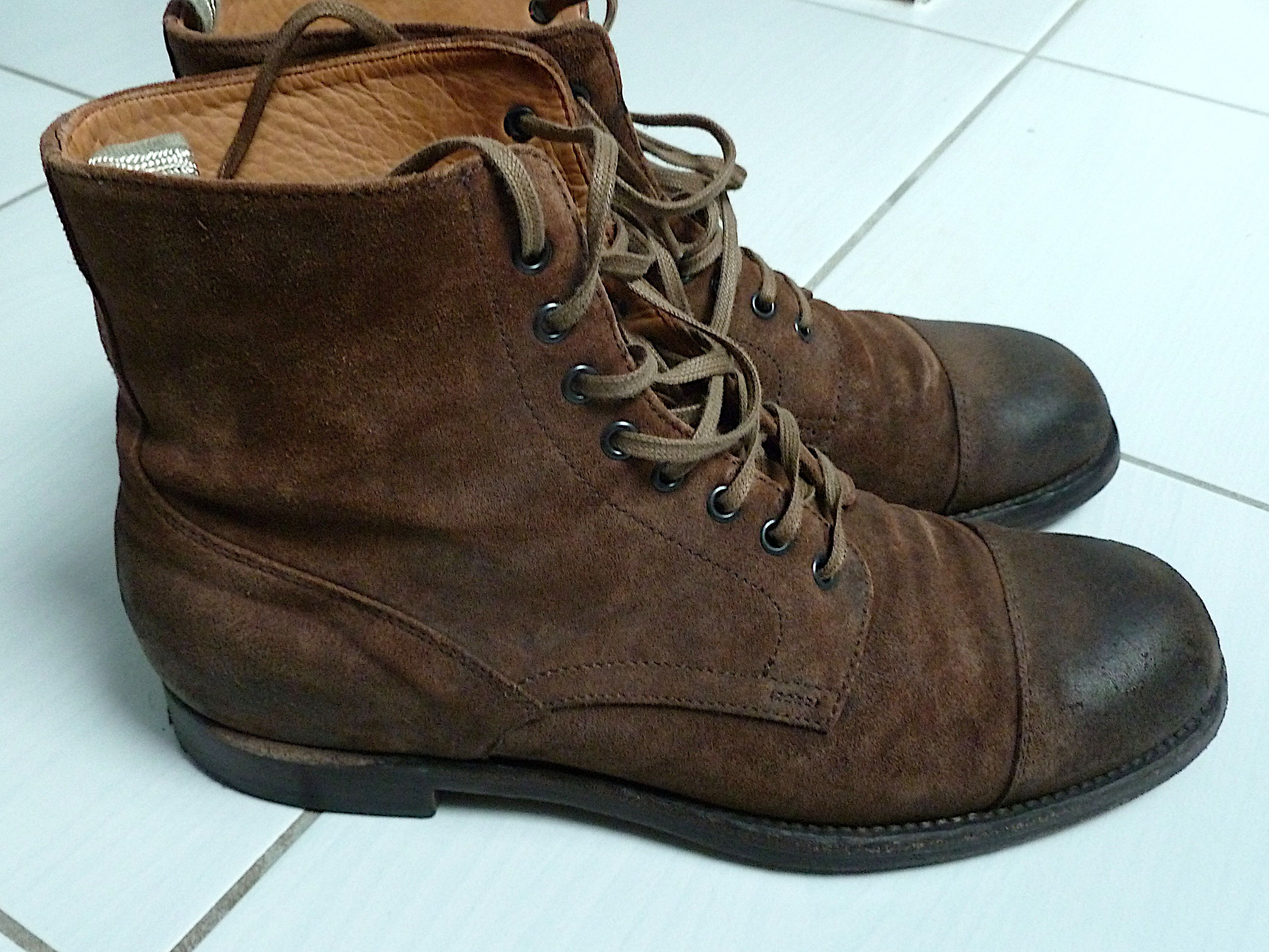 Officine Creative Brown combat boots by Officine Creative in suede or nubuck Size US 7 / EU 40 - 2 Thumbnail