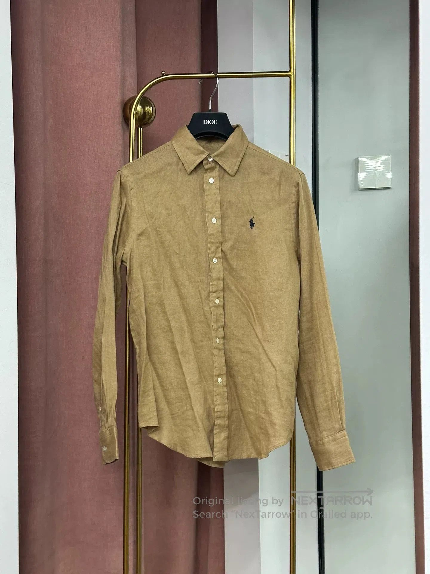 Polo Ralph Lauren Polo Ralph Lauren Khaki Linen Long Sleeve Shirt. Size US XS / EU 42 / 0 - 1 Thumbnail
