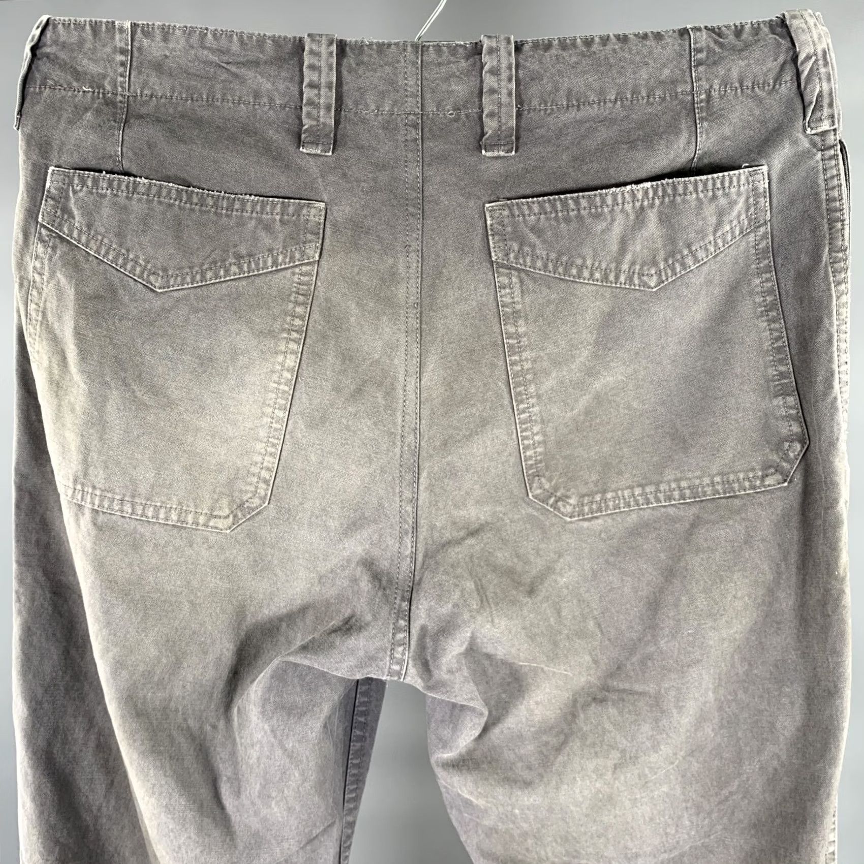 Visvim VISVIM Size L Grey Distressed Cotton Button Fly Casual Pants Mens Size US 33 - 4 Thumbnail