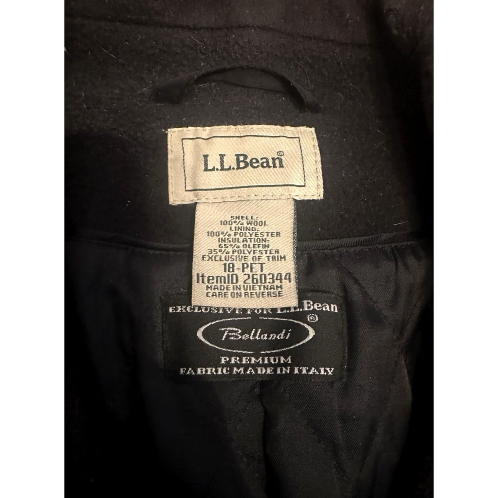 Vintage VINTAGE LL Bean Pea Coat Womens 18P Bellandi Wool Thinsulate Insulated Jacket Navy Blue 90s Size XXL / US 16-18 / IT 52-54 - 5 Thumbnail