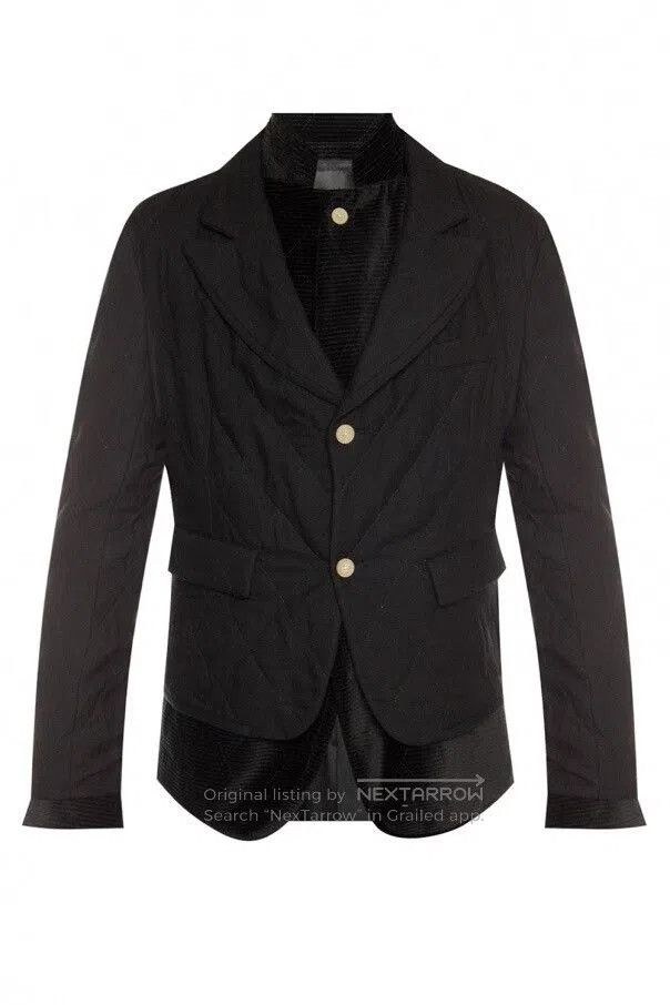Haider Ackermann black wool blend two-in-one jacket. Size US L / EU 52-54 / 3 - 1 Thumbnail