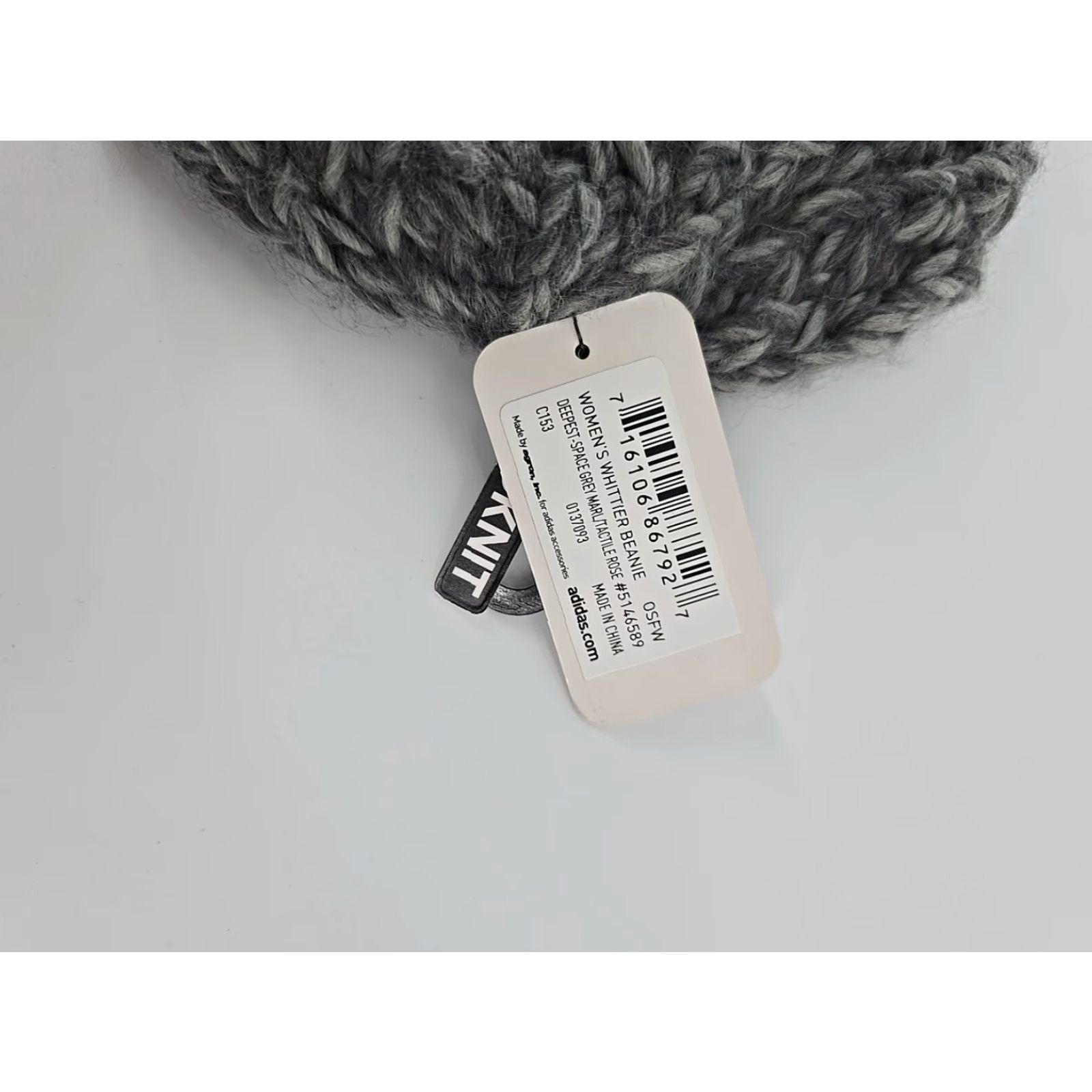 Adidas VINTAGE Adidas Beanie Adult Unisex One Size Grey Knit Winter Hat 5146589 New With Tags Size ONE SIZE - 3 Thumbnail