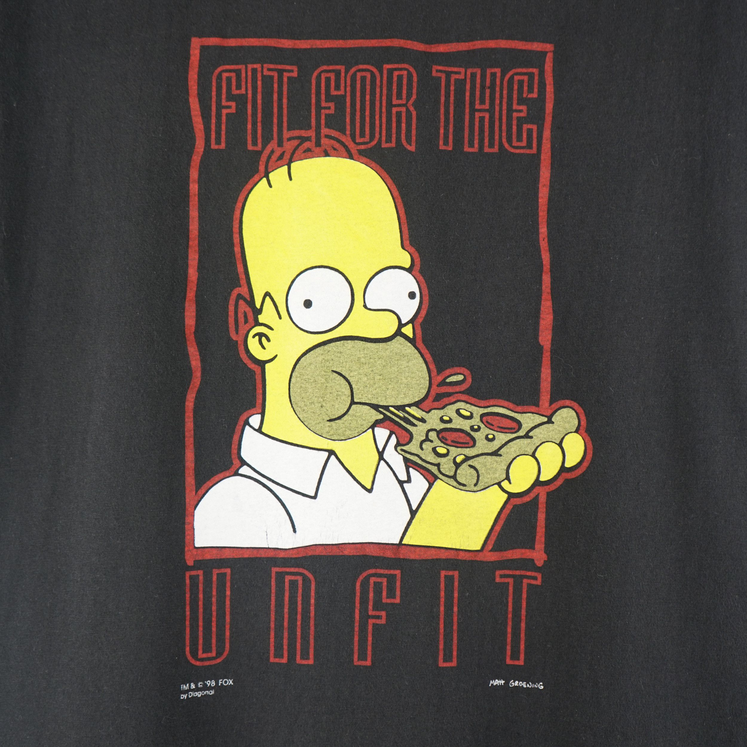 Cartoon Network × Vintage Vintage 1998 Homer Simpson T-Shirt Fit for the Unfit Size US XL / EU 56 / 4 - 2 Thumbnail