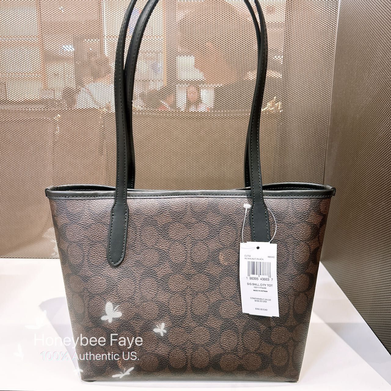 Coach Small City Tote Bag In Signature Canvas CU759 Size ONE SIZE - 3 Thumbnail