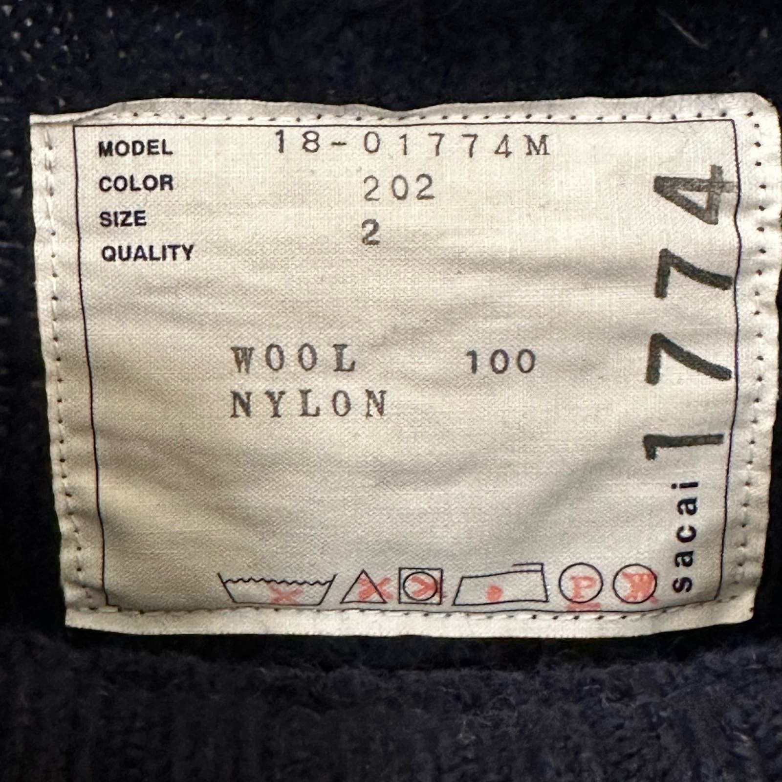 Sacai Sacai 18AW Wool Nylon Blend Sweater, Size 2 Size US M / EU 48-50 / 2 - 6 Thumbnail