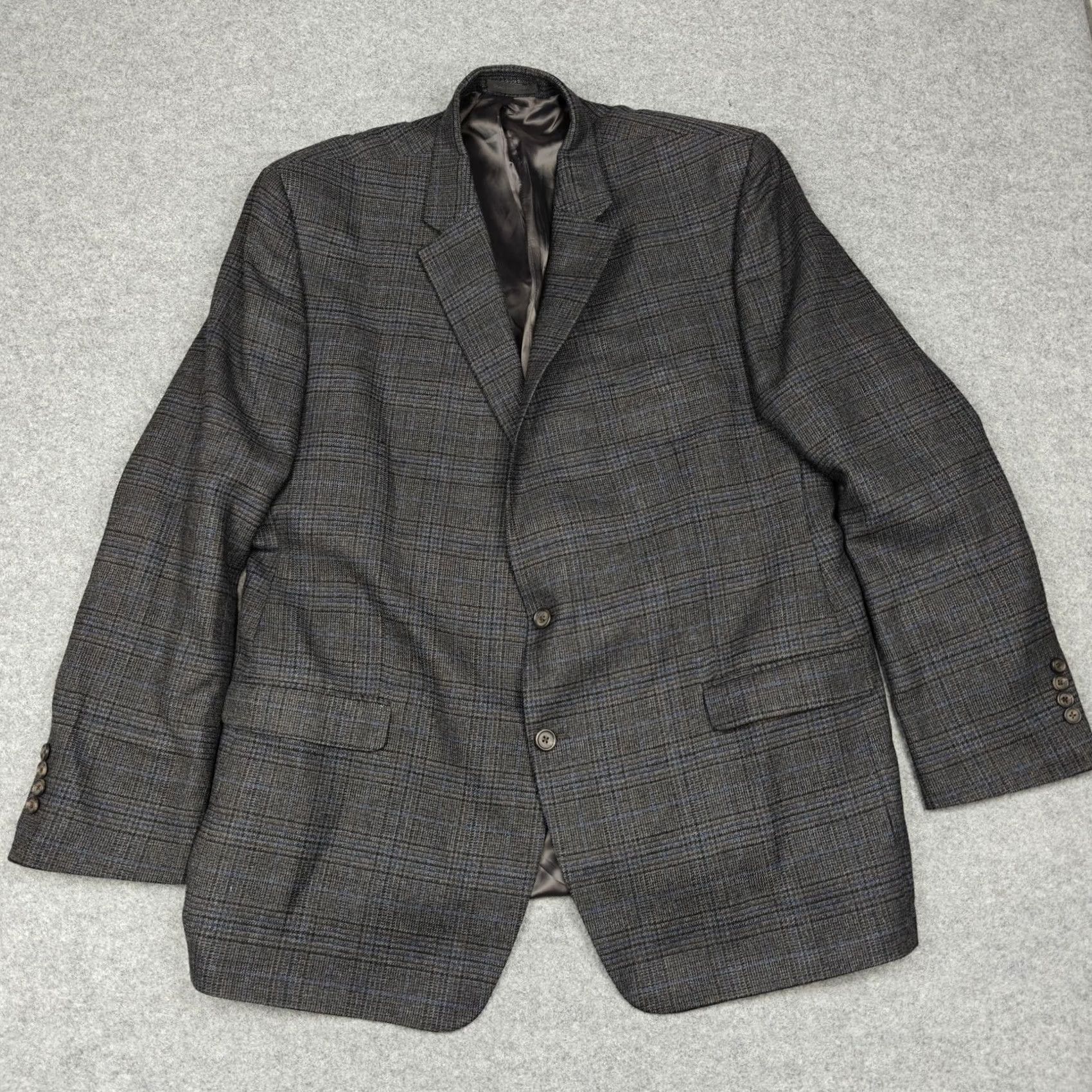 Ralph Lauren Lauren Ralph Lauren Blazer Mens 54 Gray Plaid Sport Coat Jacket Classic Fit Shirt? Size 54R - 2 Thumbnail