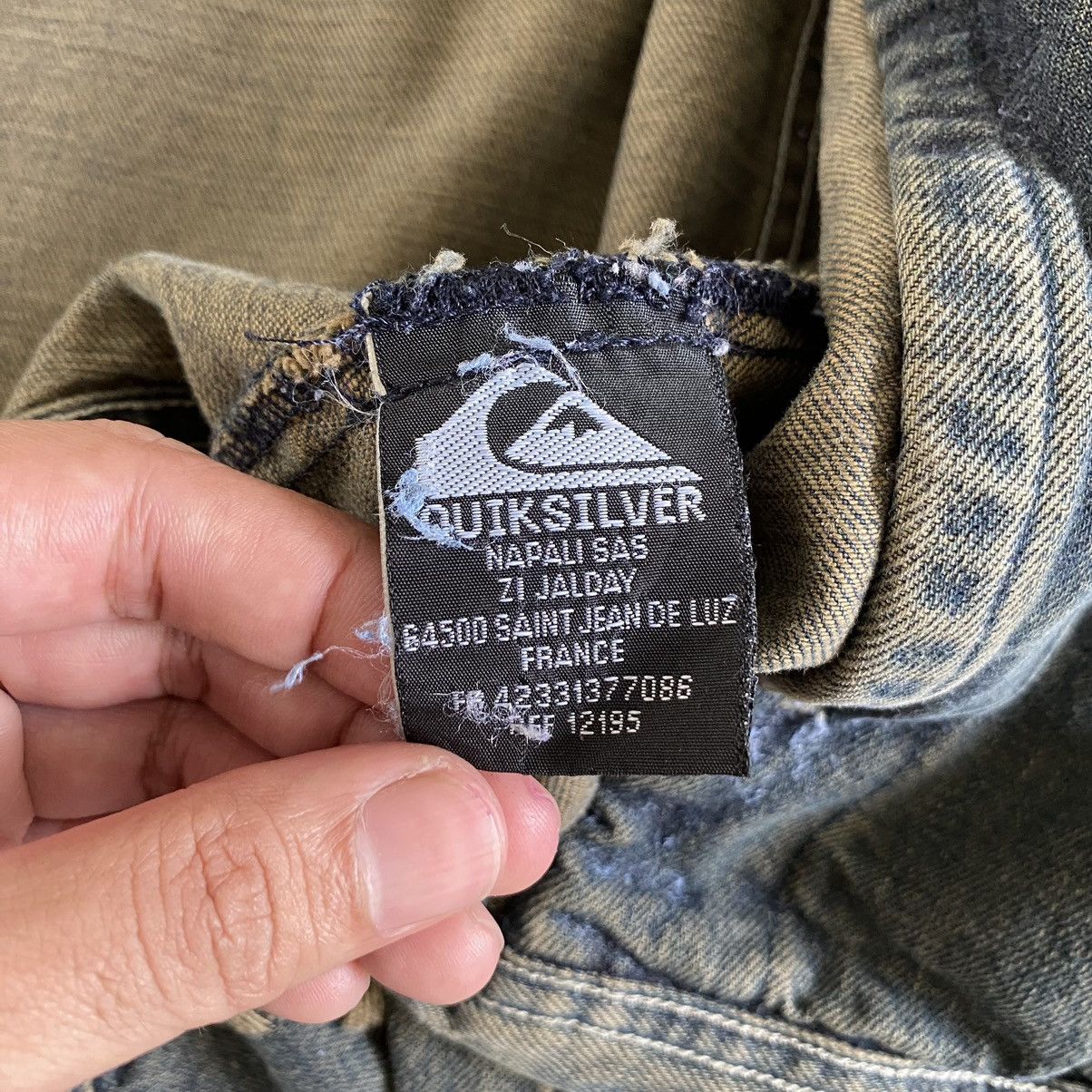 Quicksilver Vintage Quicksilver Distressed Mud Washed Denim Jacket Size US M / EU 48-50 / 2 - 18 Thumbnail