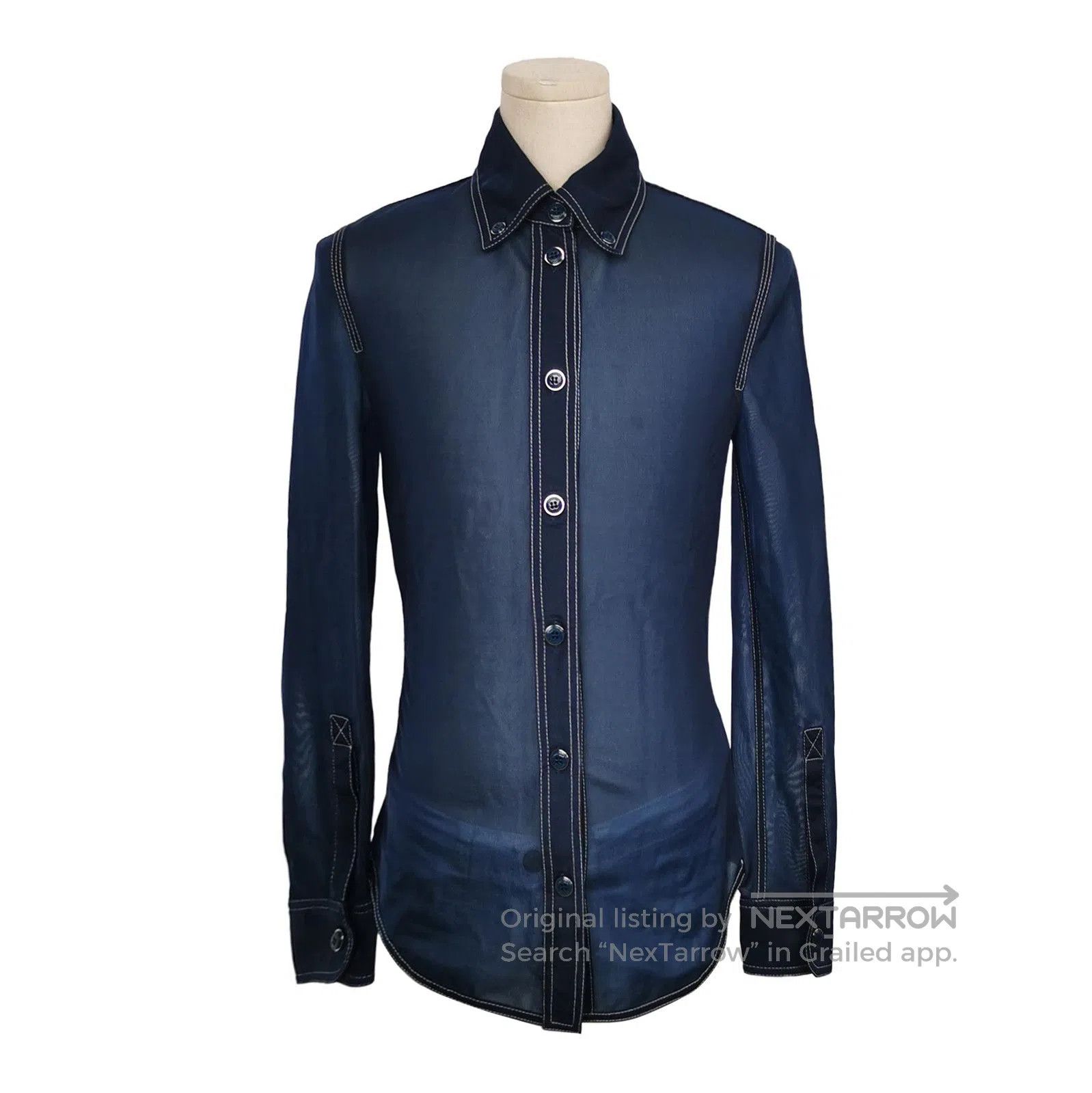 Burberry Burberry Contrast Collar Long Sleeve Shirt . Size US XXS / EU 40 - 1 Thumbnail