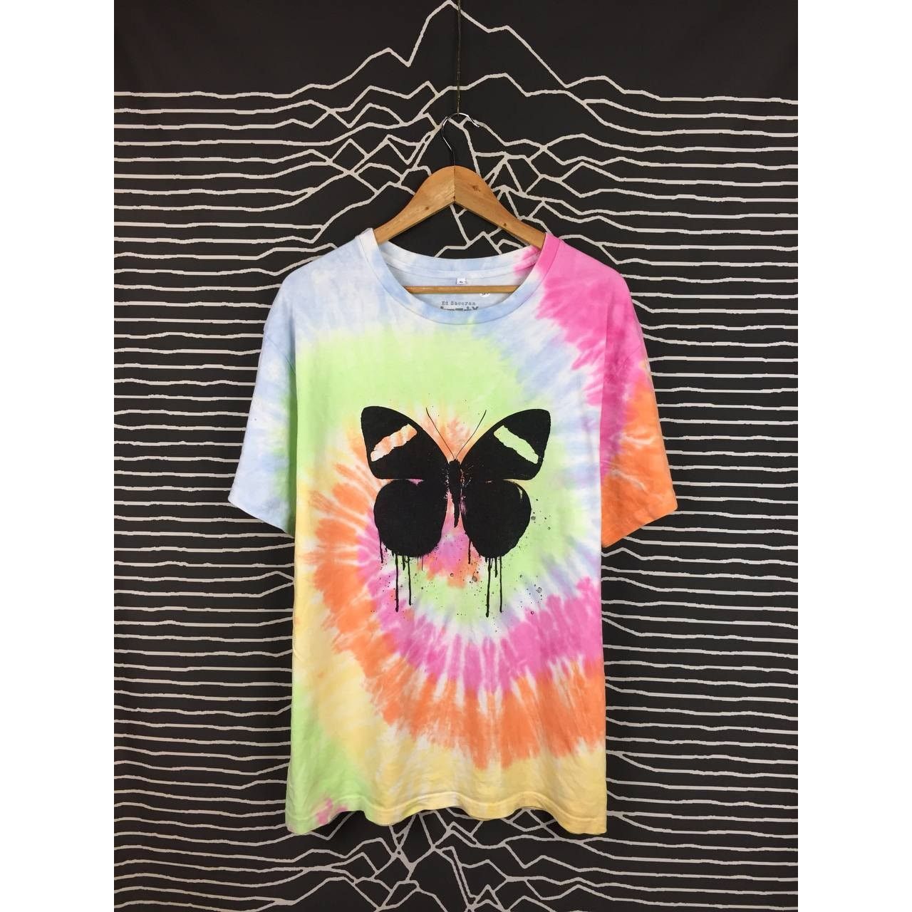 Band Tees × Vintage Ed Sheeran Mathematics Tour Butterfly Graphic Tie Dye Tee Size US XL / EU 56 / 4 - 2 Thumbnail