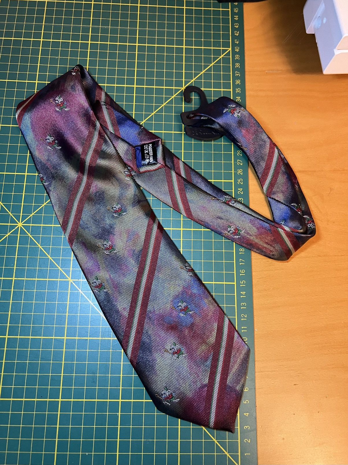 Vintage Vintage Svilanit Italian mouse flag multi colour necktie Size ONE SIZE - 7 Thumbnail
