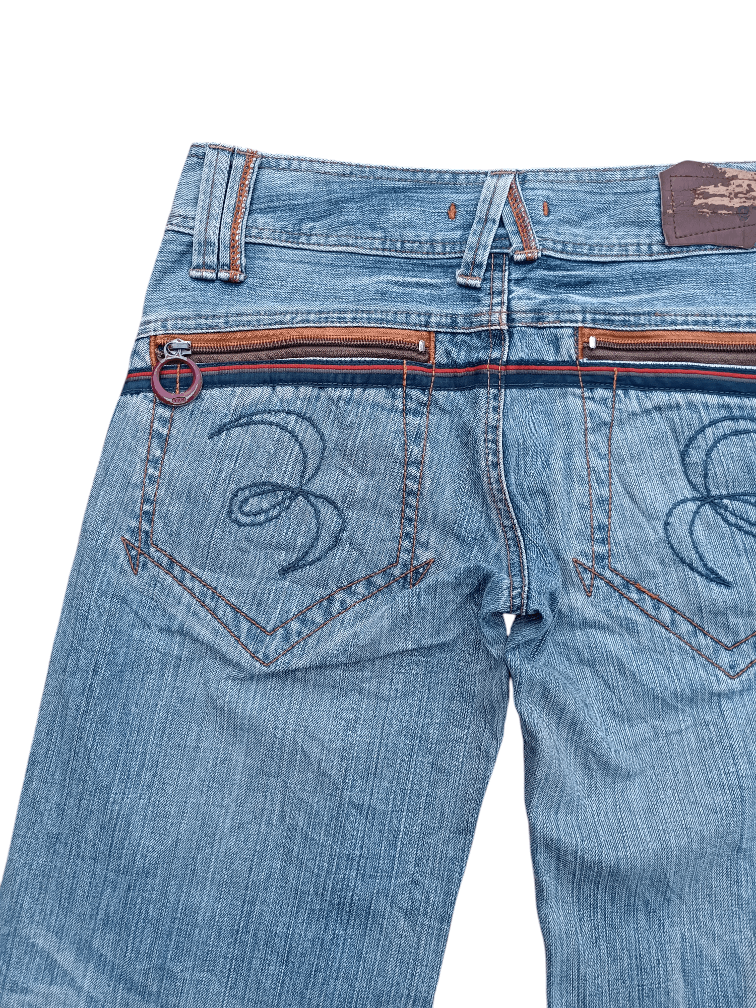 Japanese Brand SUPER FLARED🔥Et Boite Whiskers Faded Low Rise Boot Cut Size US 32 / EU 48 - 15 Thumbnail