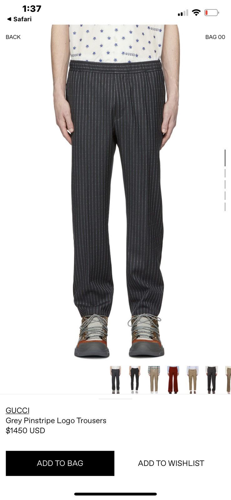 Gucci GUCCI Pintstripe Stitched Pants $1450msrp🕴️✨ Size US 29 - 1 Thumbnail