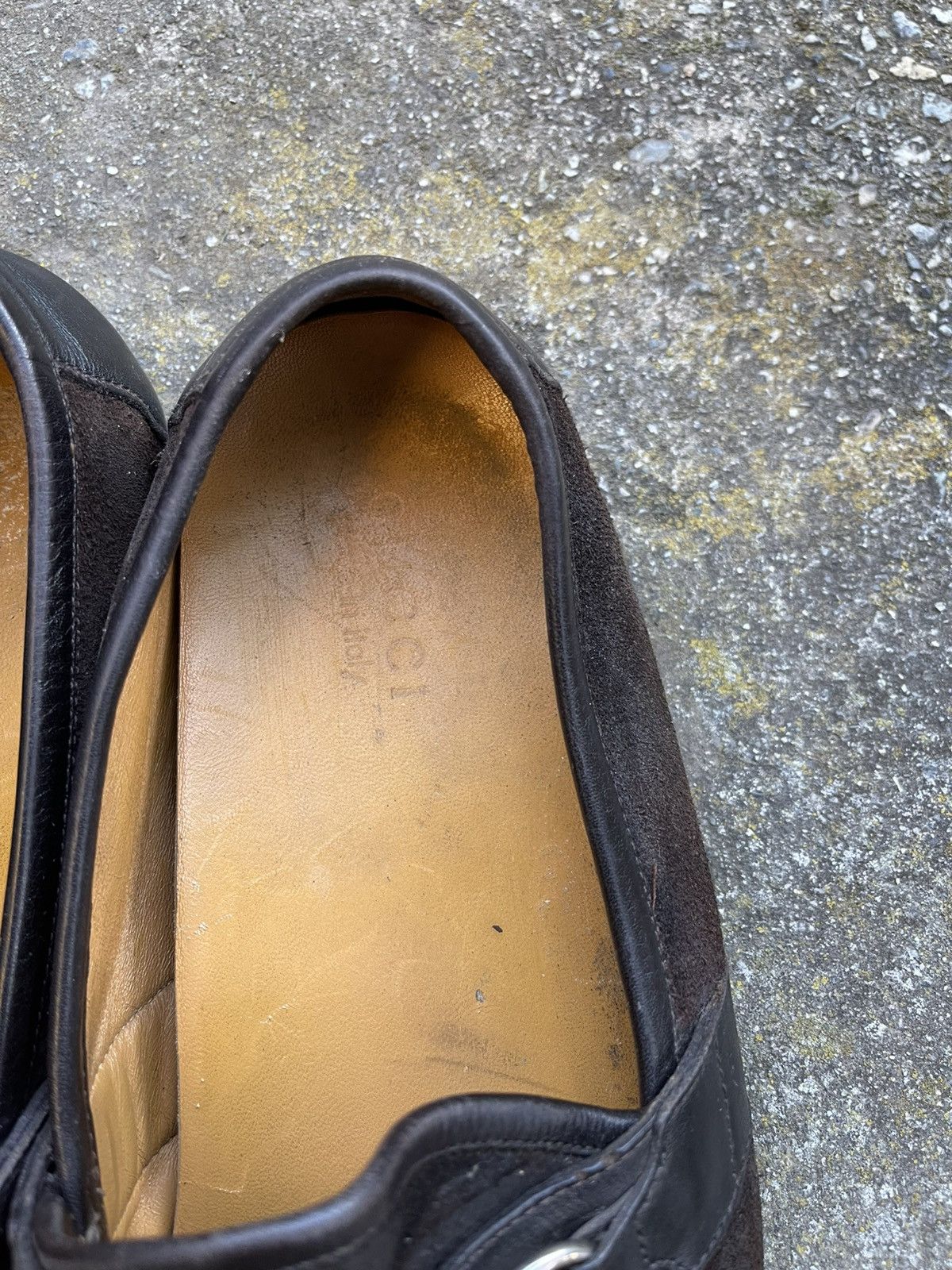 Gucci Gucci Moca Pelle Gomma Suede Horsebit Moc Driver Loafers Size US 10.5 / EU 43-44 - 5 Thumbnail